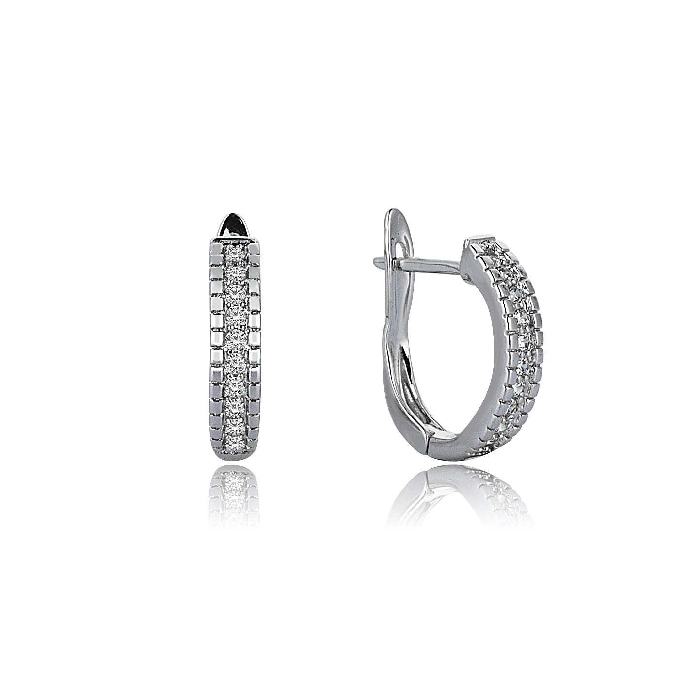 0.40 Carat Diamond Hybrid Gold Earring