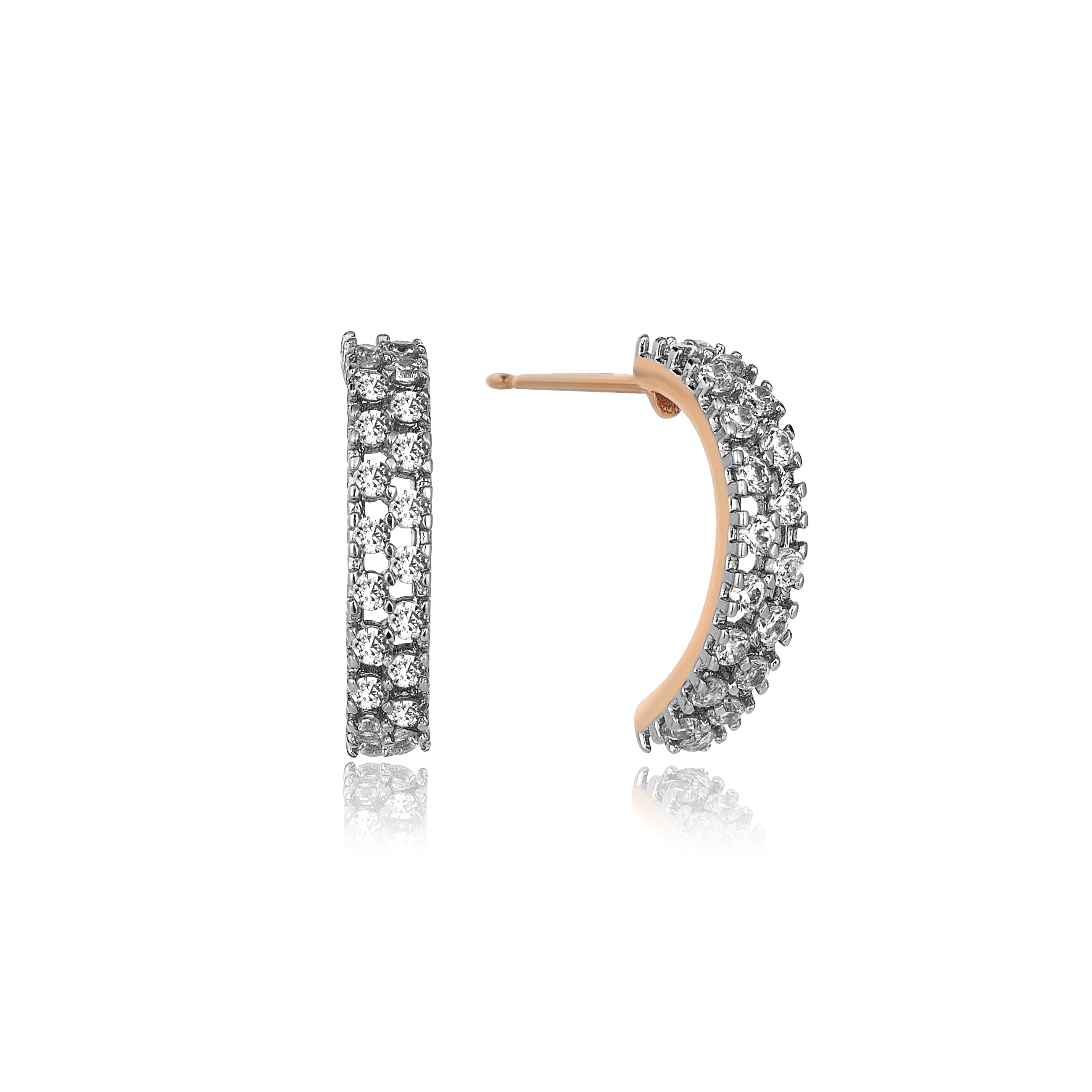 0.60 Carat Diamond Hybrid Gold Earring