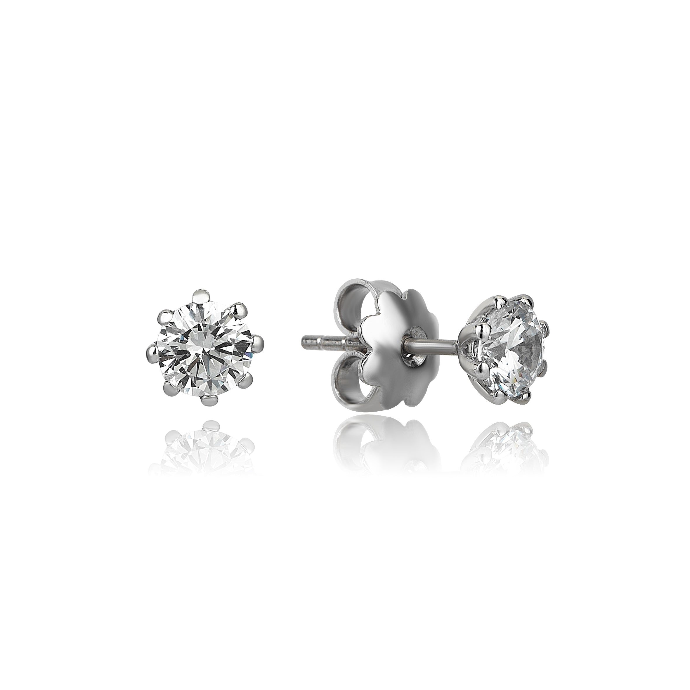0.60 Carat Diamond Hybrid Gold Solitaire Earring