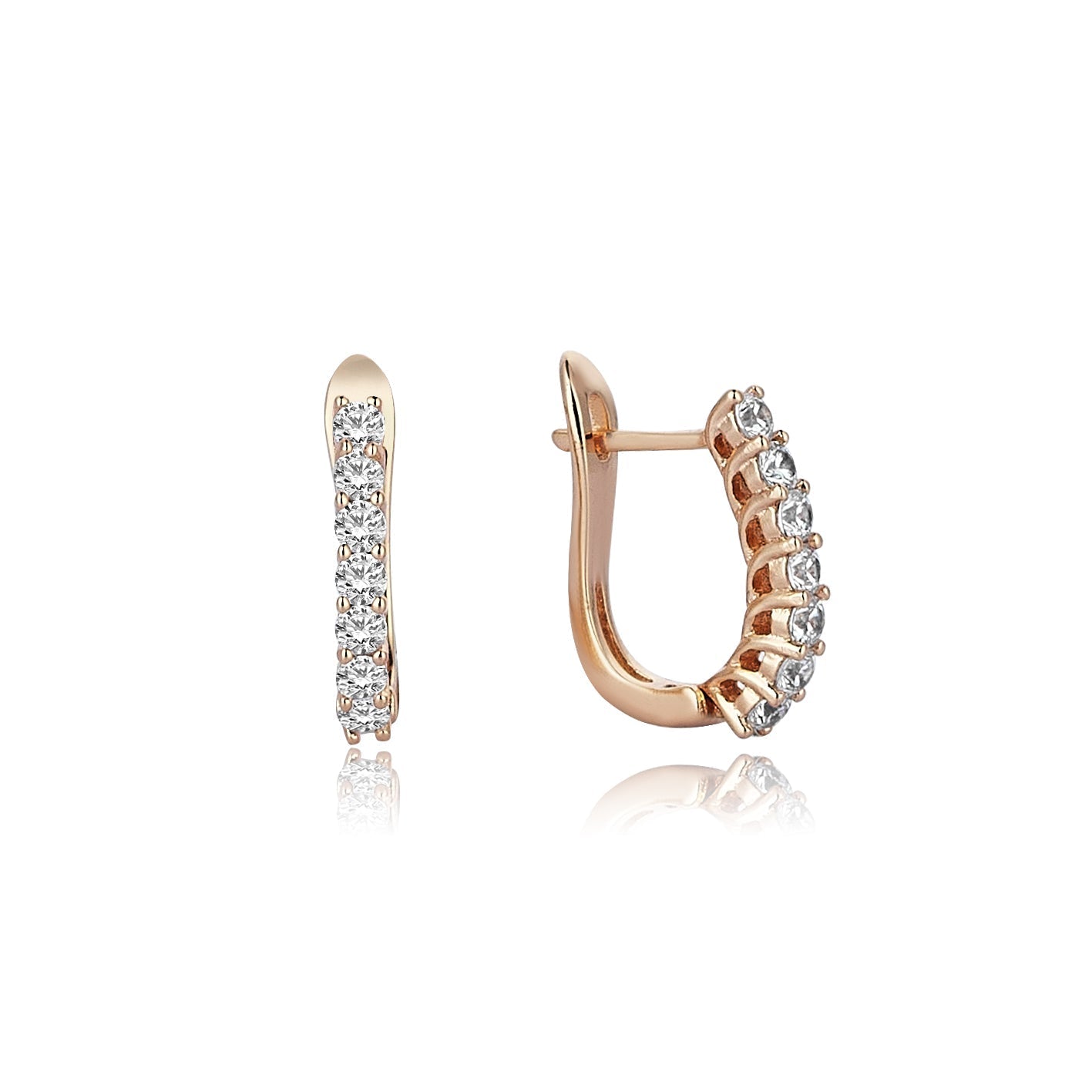 0.70 Carat Diamond Hybrid Gold Earring