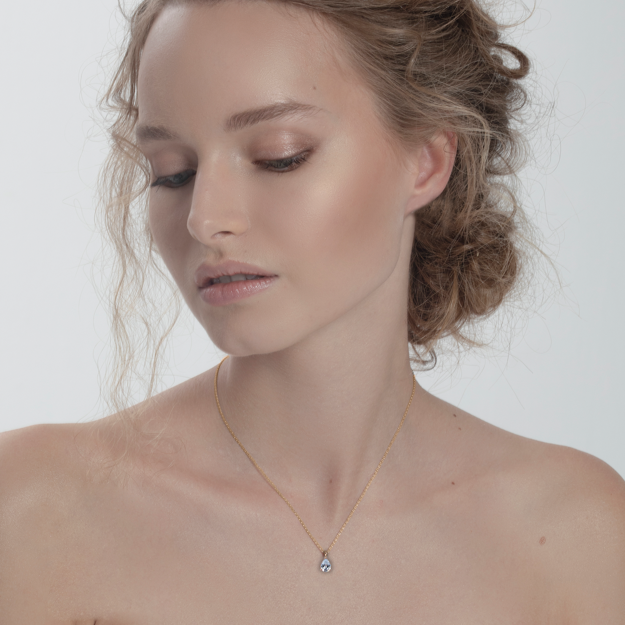0.90 CART DIAMOND HYBRID DROP SOLITAIRE NECKLACE SUPER OFFER PRICE