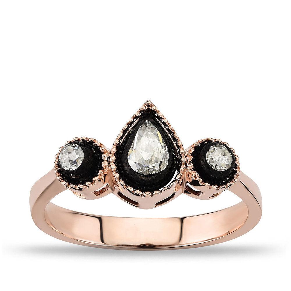 0.22 Carat Diamond Drop Ring