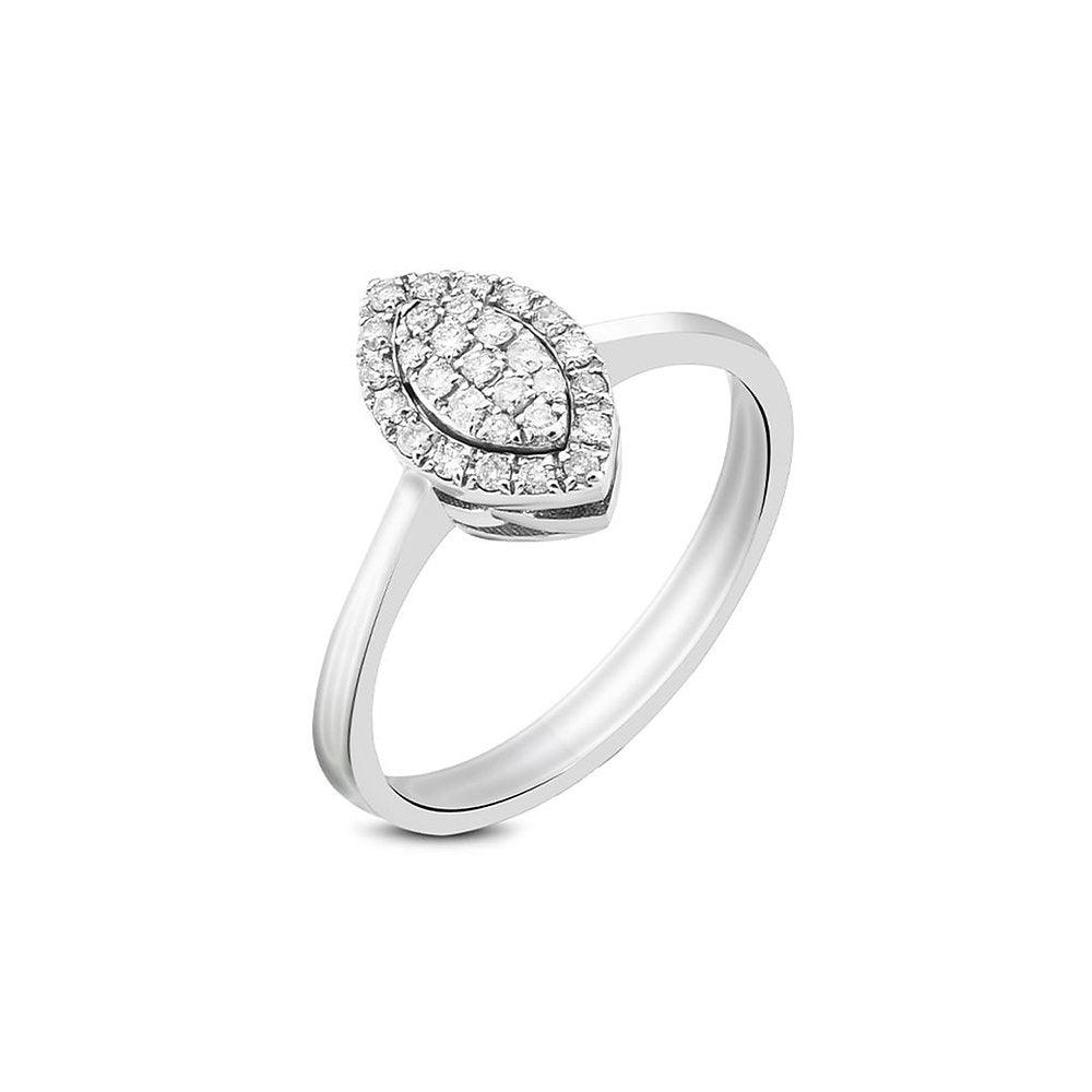 0.22 Carat Marquise Diamond Ring