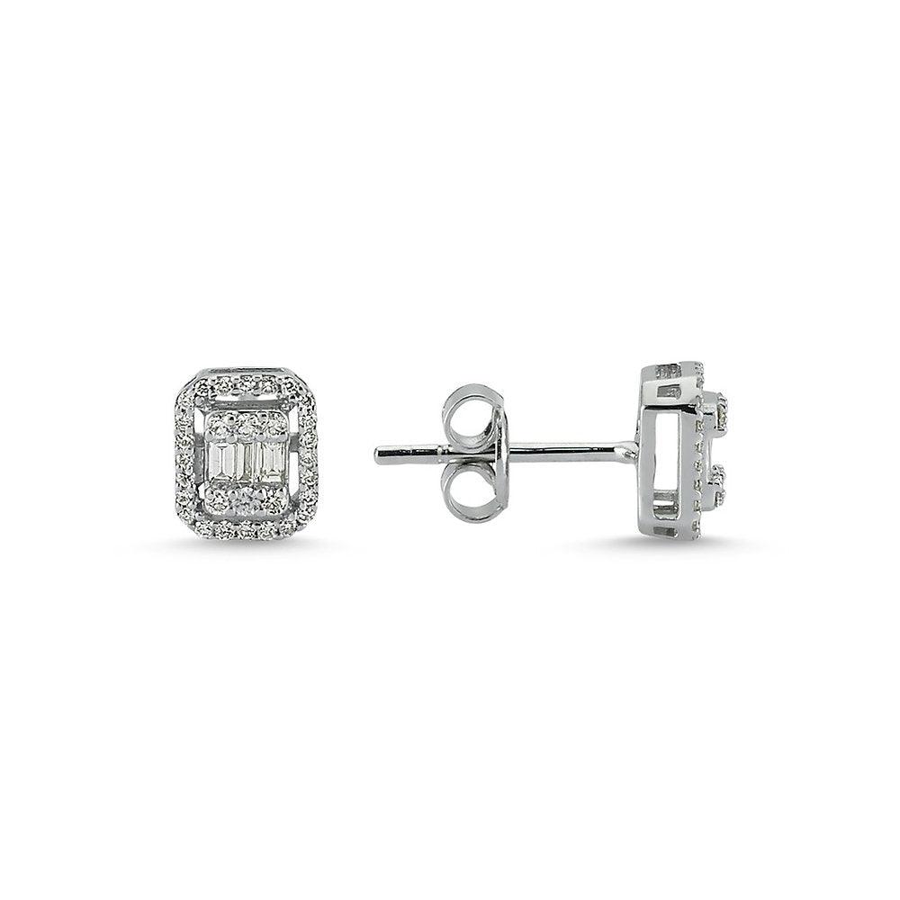 0.54 Carat Baguette Diamond Earring