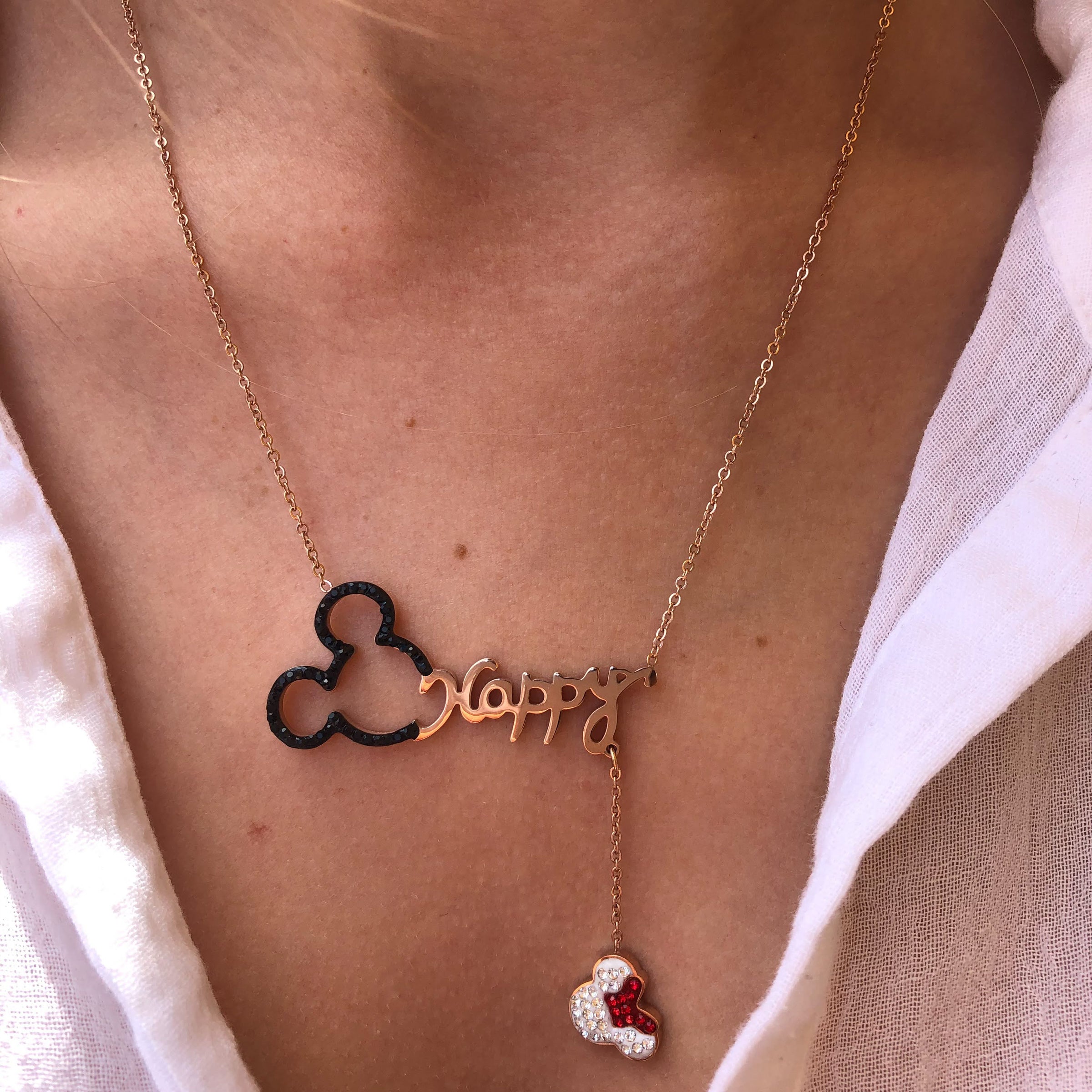 Happy Minnie Mouse Necklace