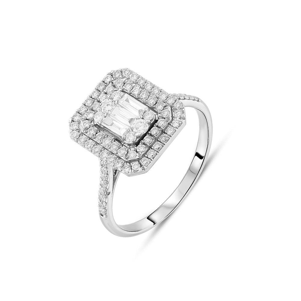 0.62 Carat Baguette Diamond Ring