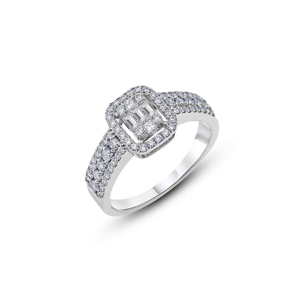 0.69 Carat Diamond Baguette Ring