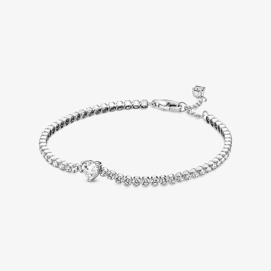 Sparkly Heart Tennis Bracelet
