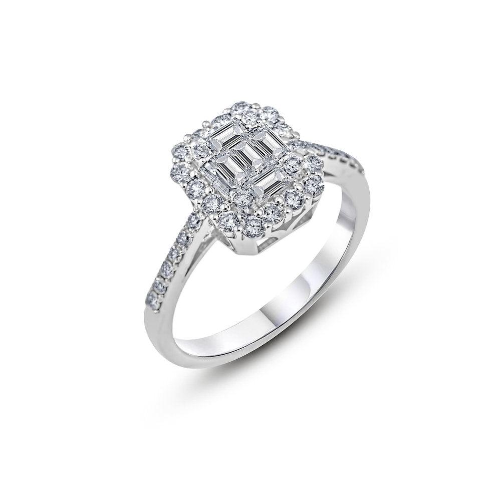 0.81 Carat Baguette Diamond Ring