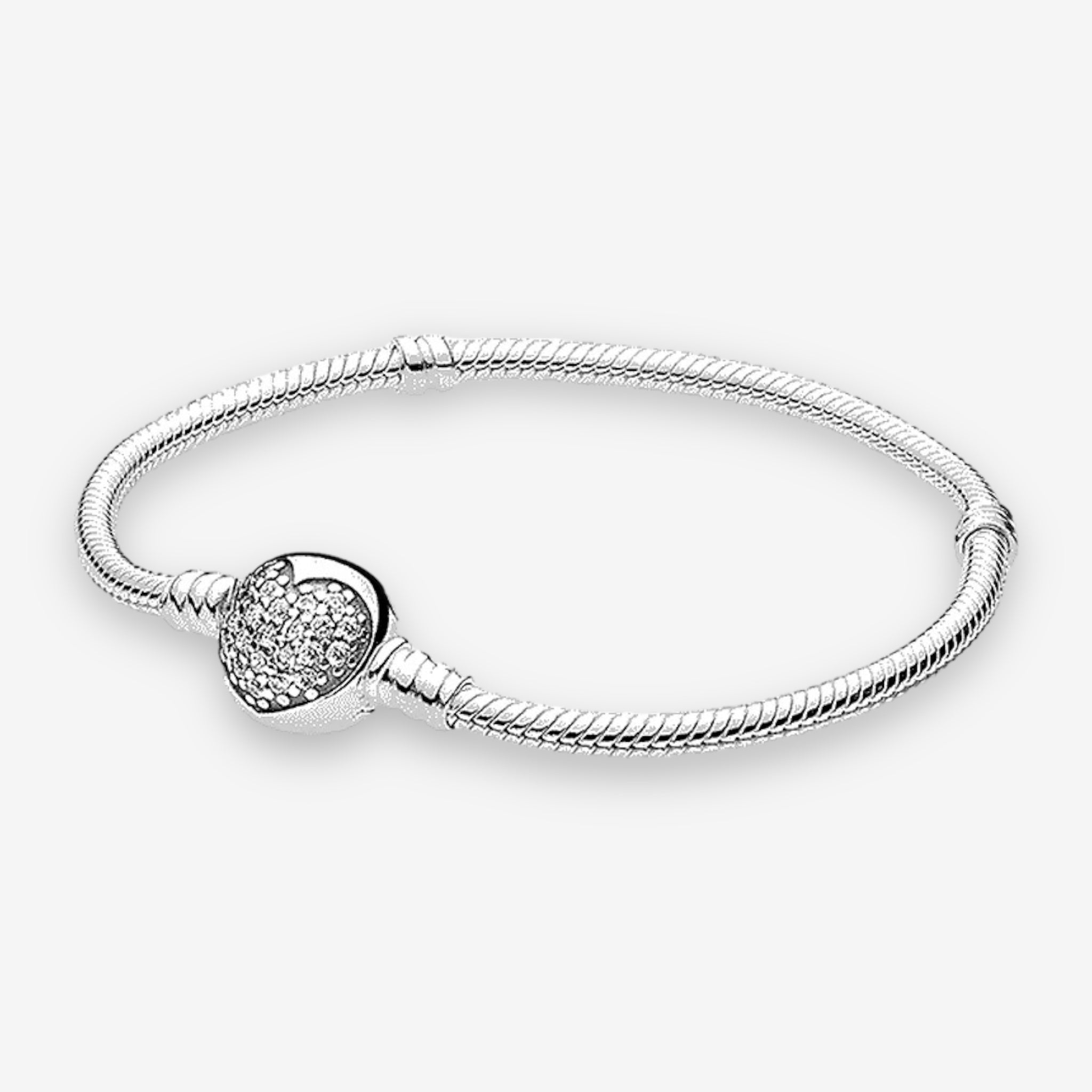 Sparkling Heart Charm Bracelet