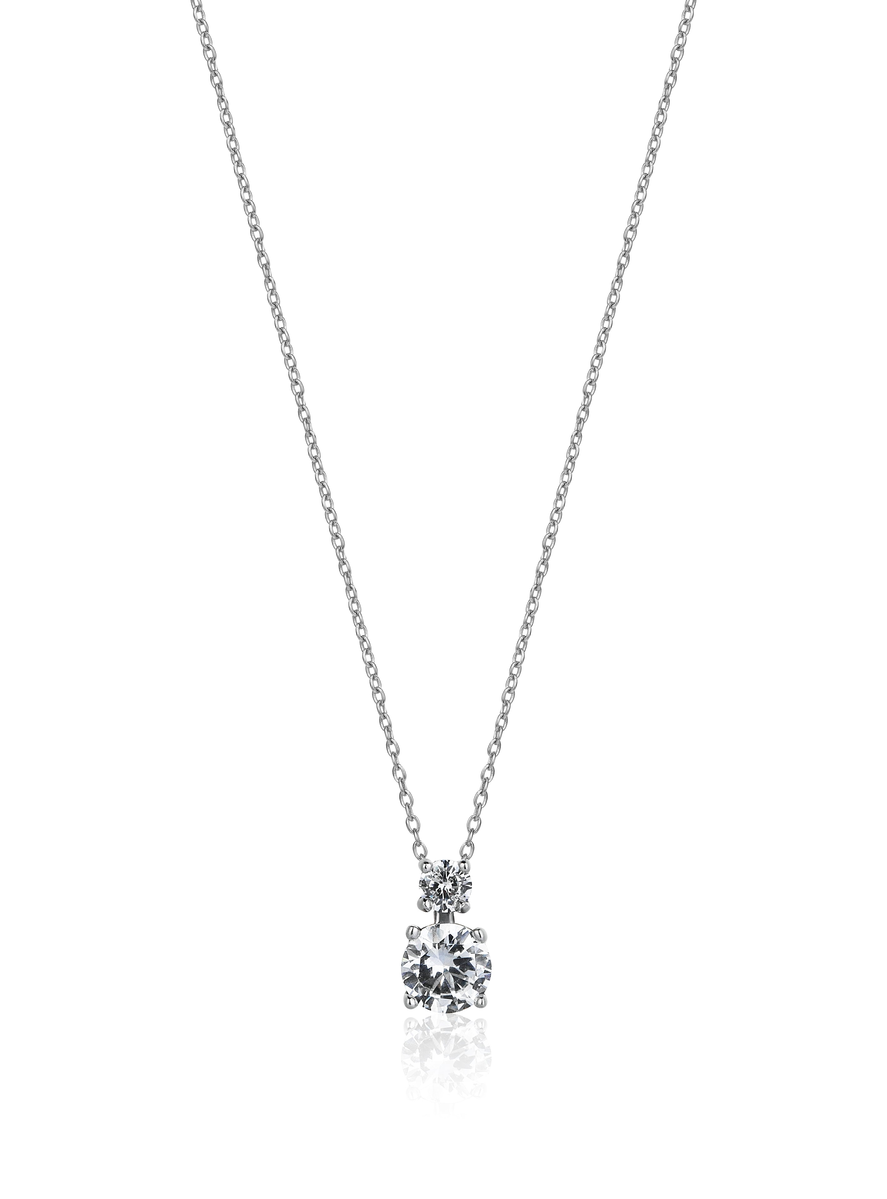 1.20 Diamond Hybrid Gold Solitaire Necklace