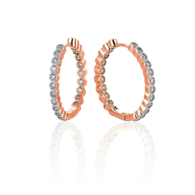 1.40 Carat Diamond Hybrid Gold Hoop Earrings Super Offer Price