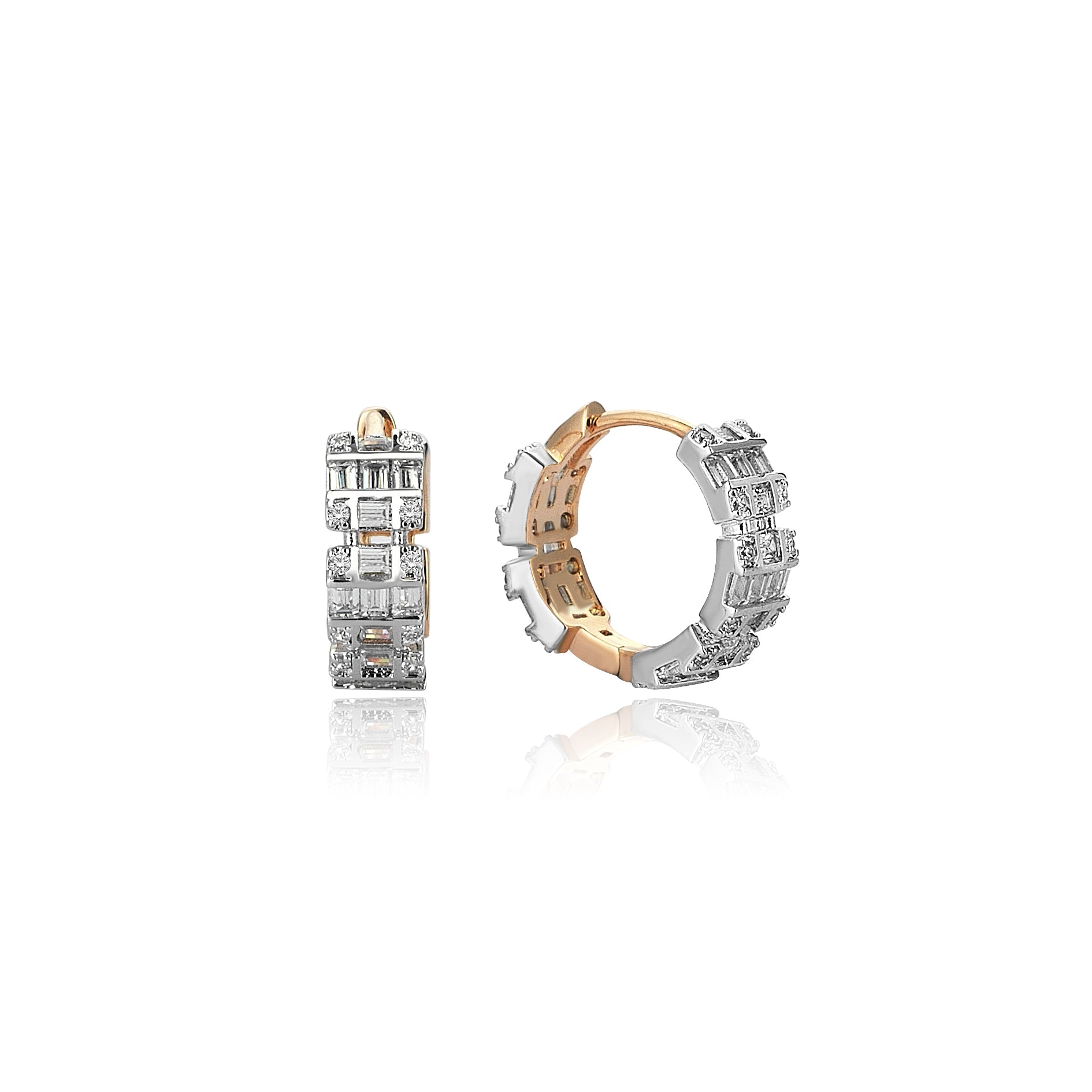 1.5 Carat Diamond Hybrid Gold Earring