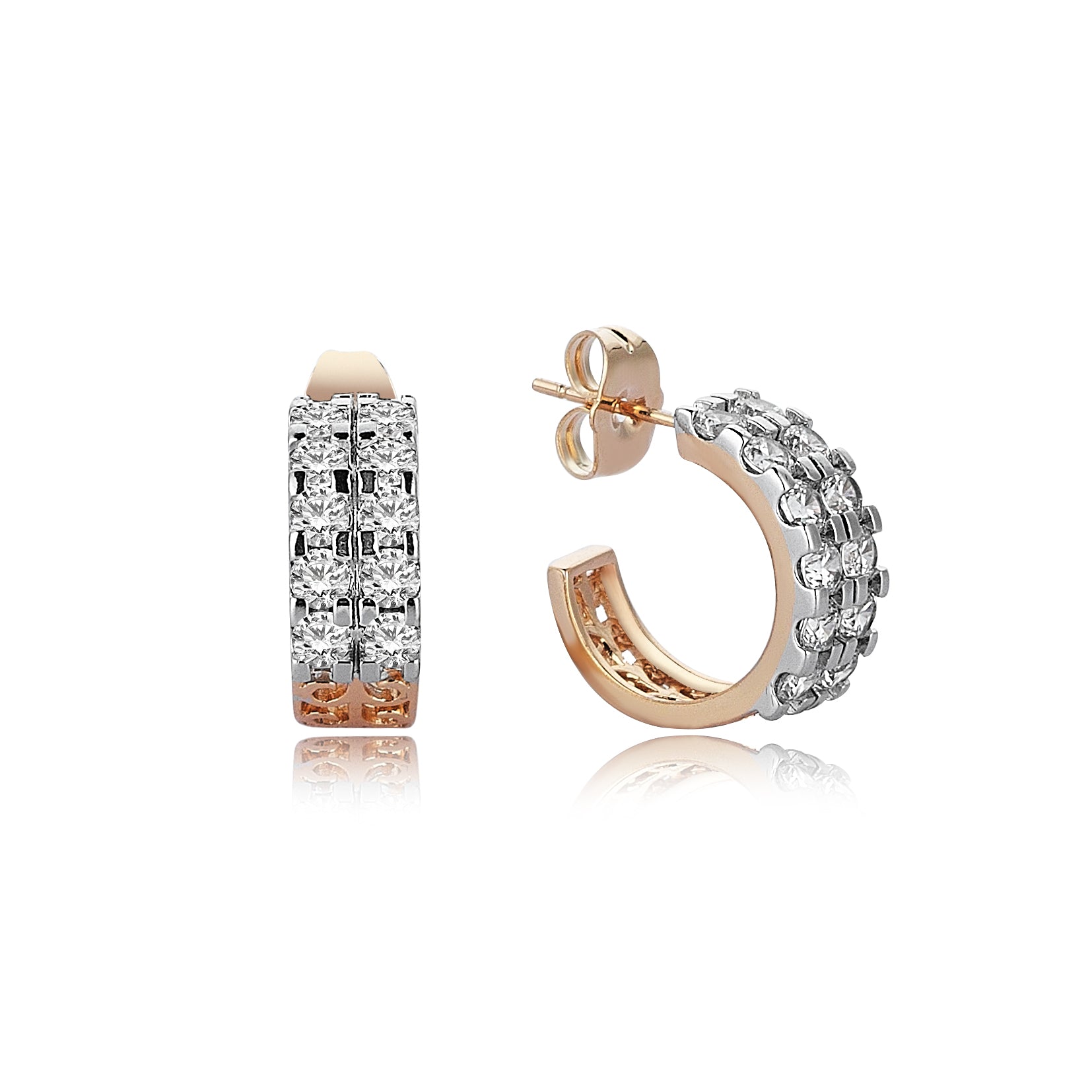 1.50 Carat Diamond Hybrid Gold Earring