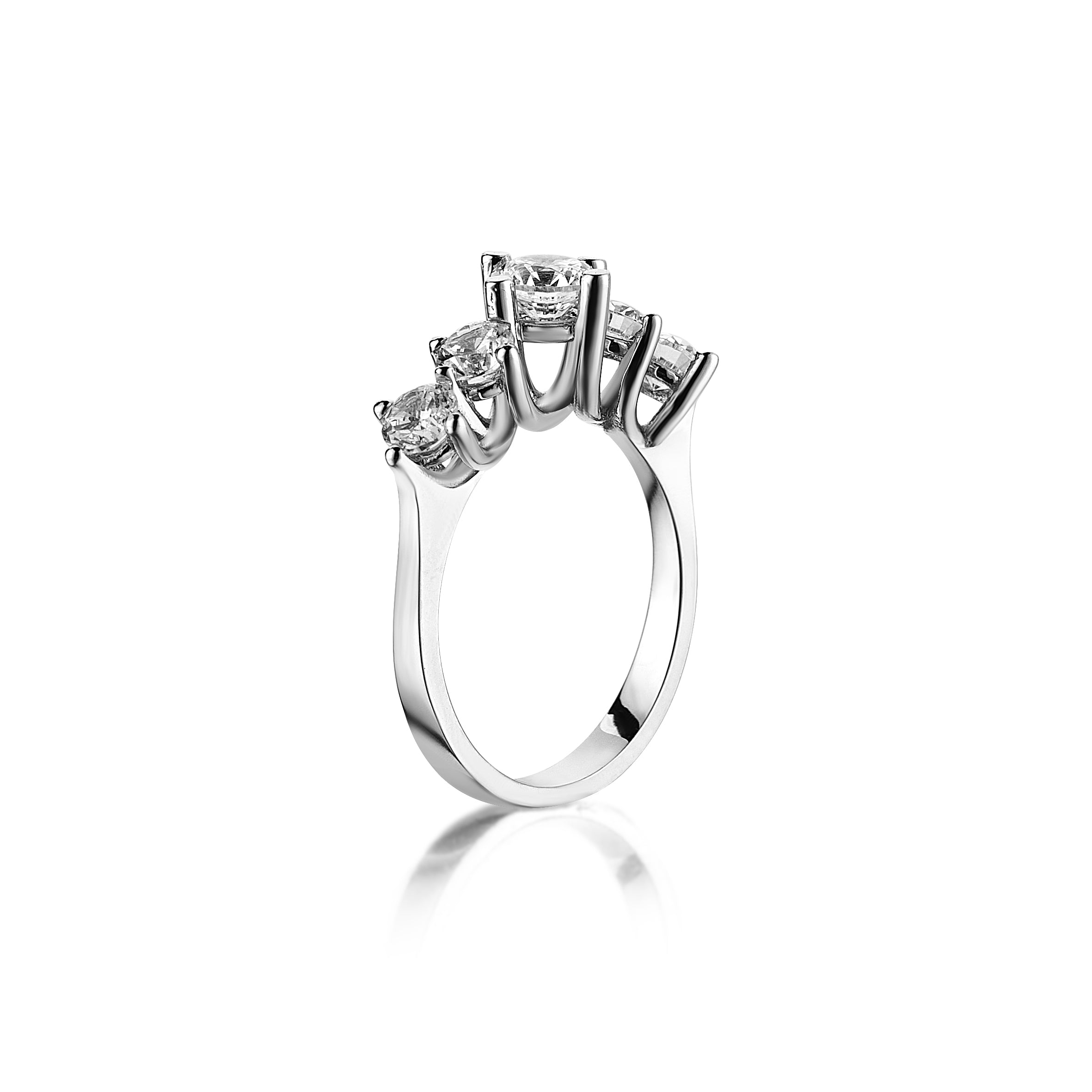 1.90 Carat Diamond Five Stone Ring