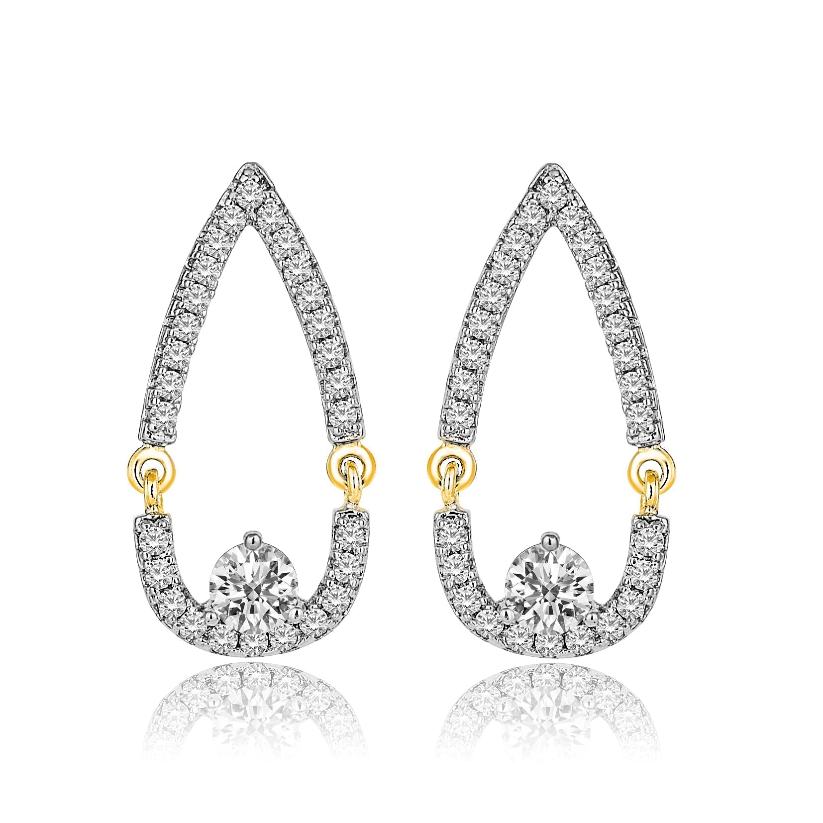 1 Carat Diamond Hybrid Gold Earring