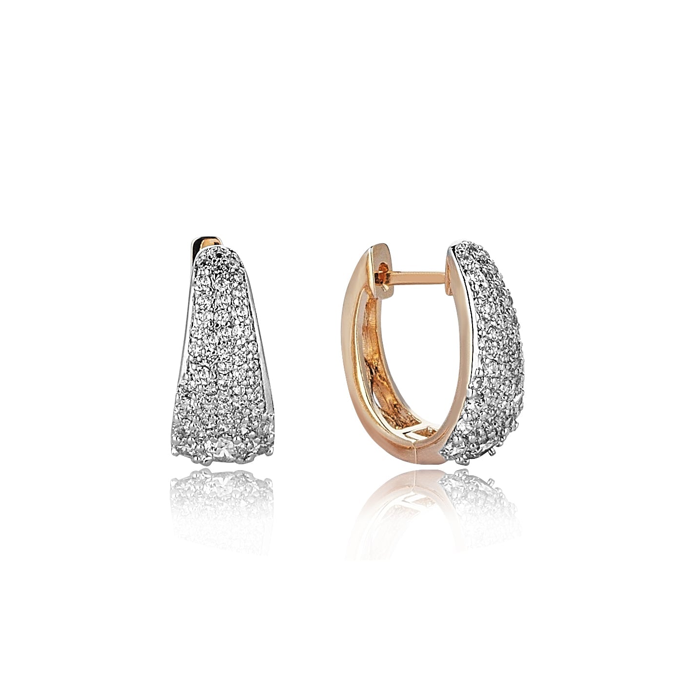 1 Carat Diamond Hybrid Gold Earring SUPER OFFER PRICE