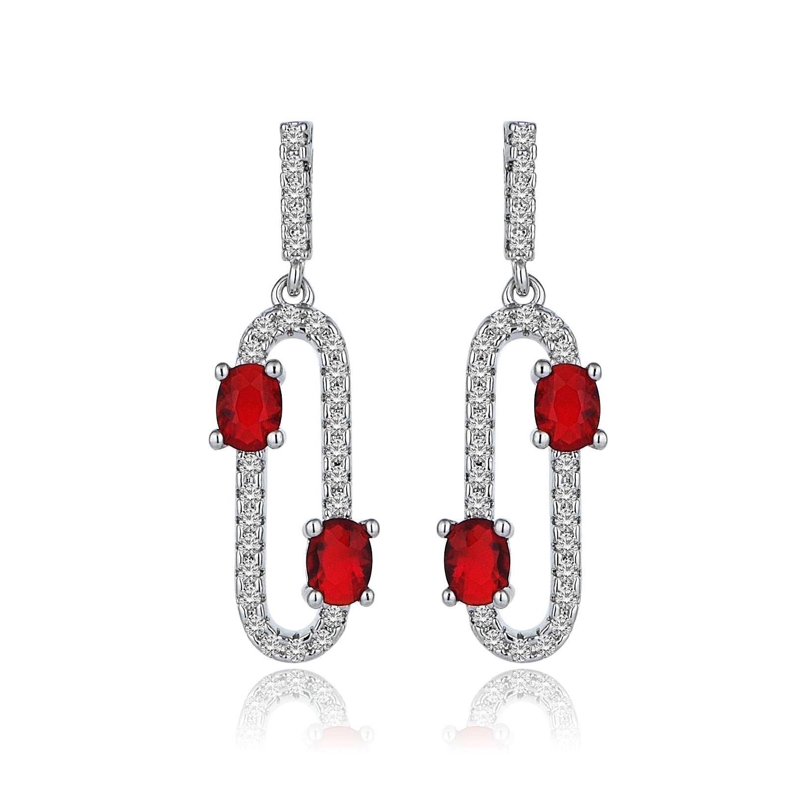 1 Carat Ruby Diamond Hybrid Gold Earring