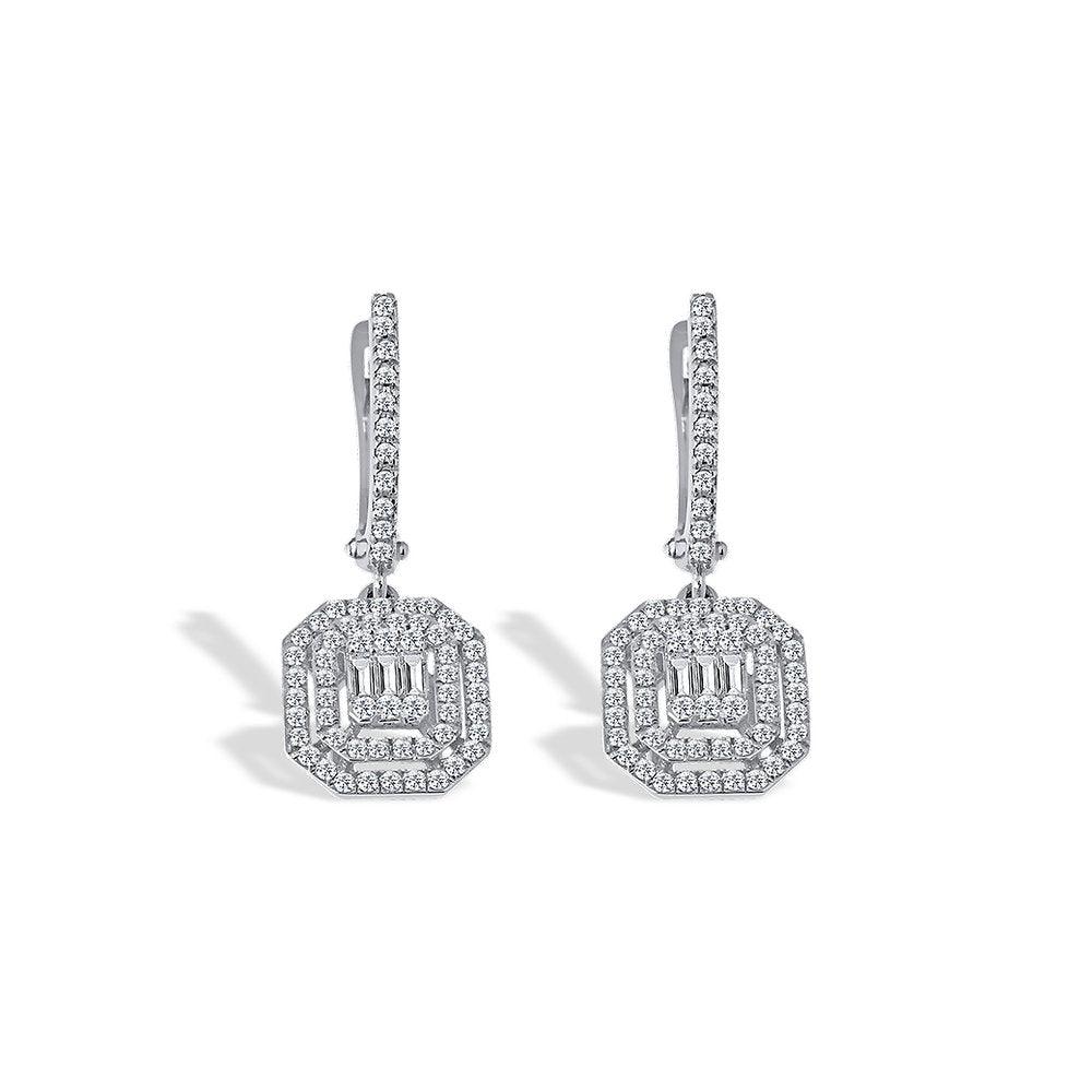 1.09 Carat Baguette Earring