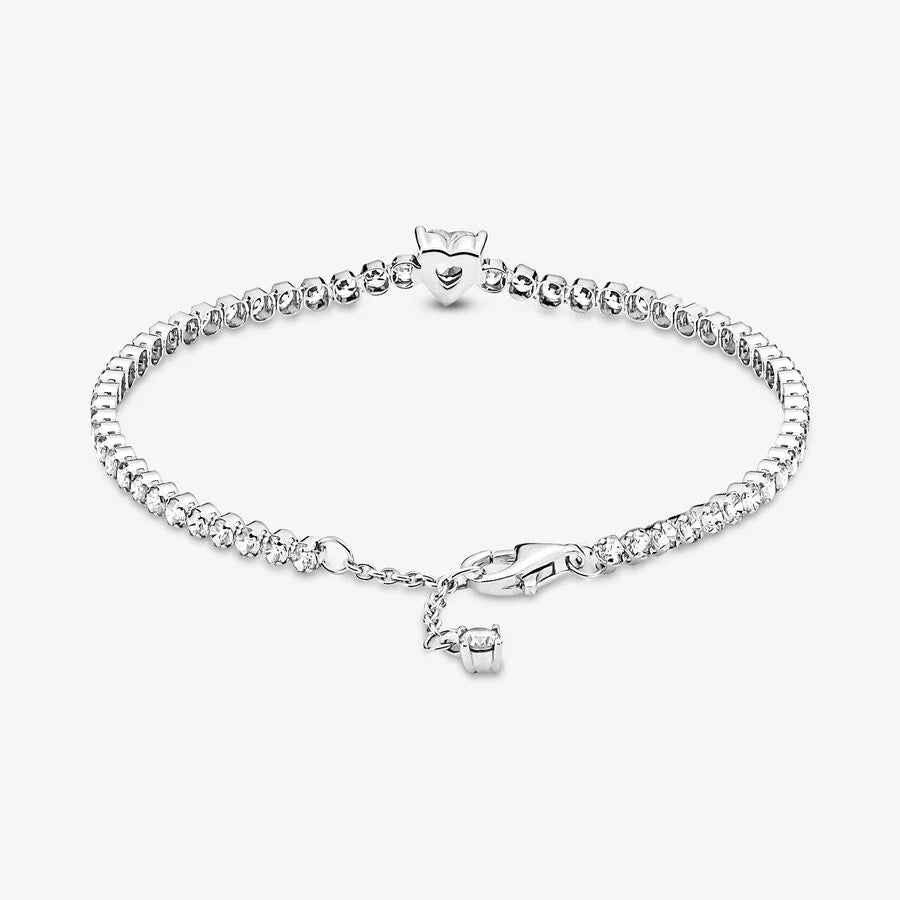 Sparkly Heart Tennis Bracelet