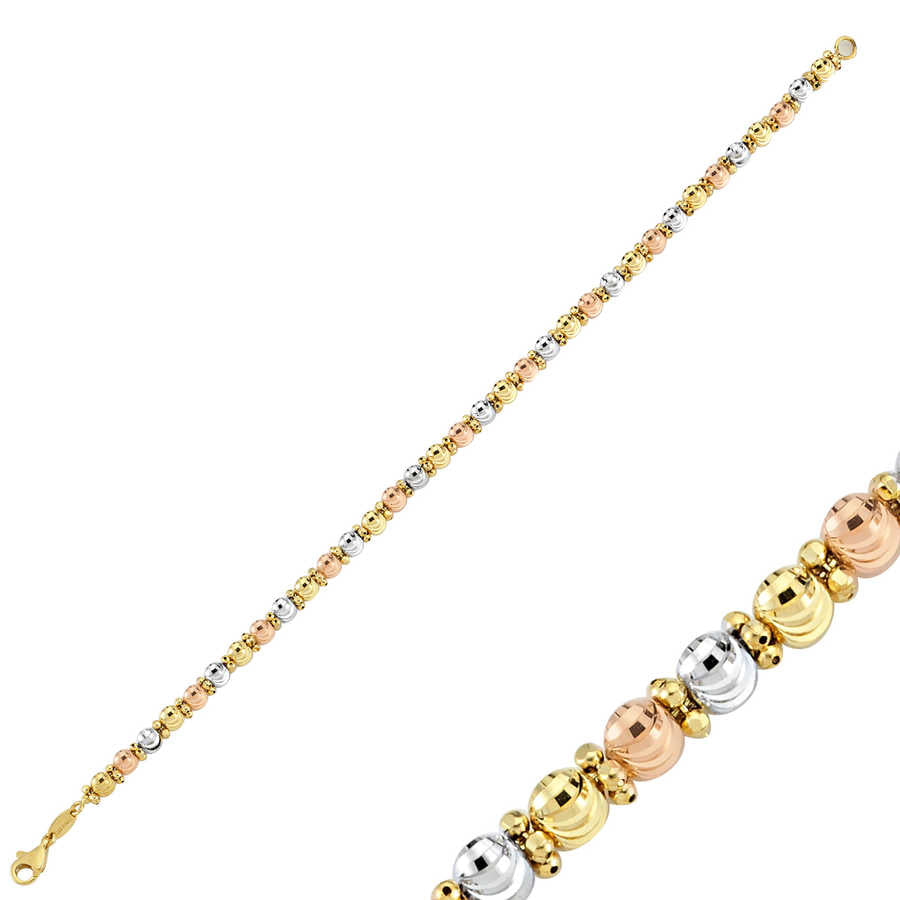 14K Tri-Color Gold Bracelet