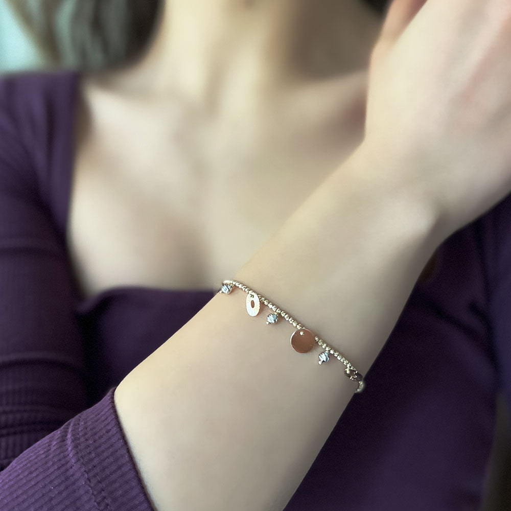 14 Carat Gold Dorika Ball Plated Lucky Bracelet