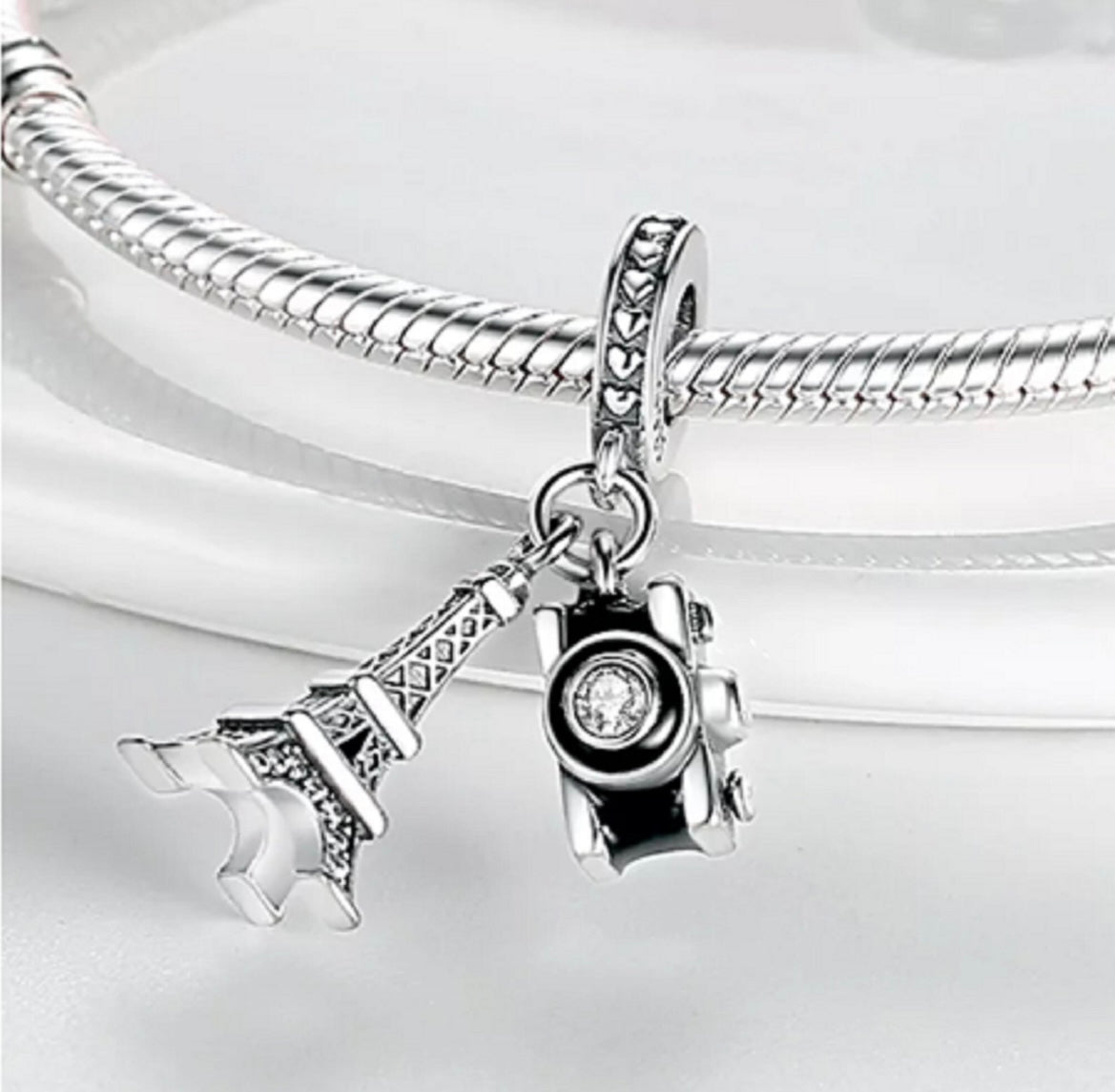 Paris Eiffel Tower and Camera Charm