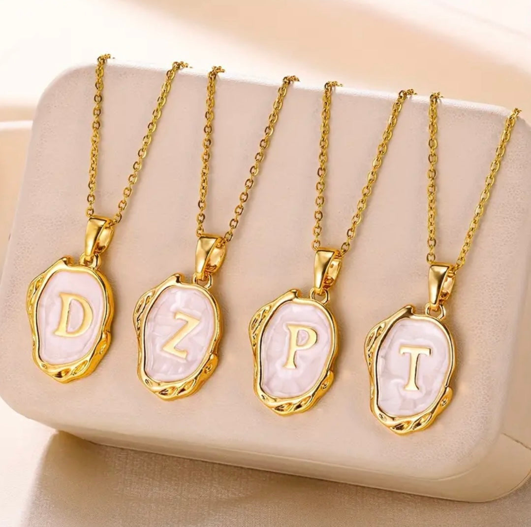 Authentic Letter Silver Necklace