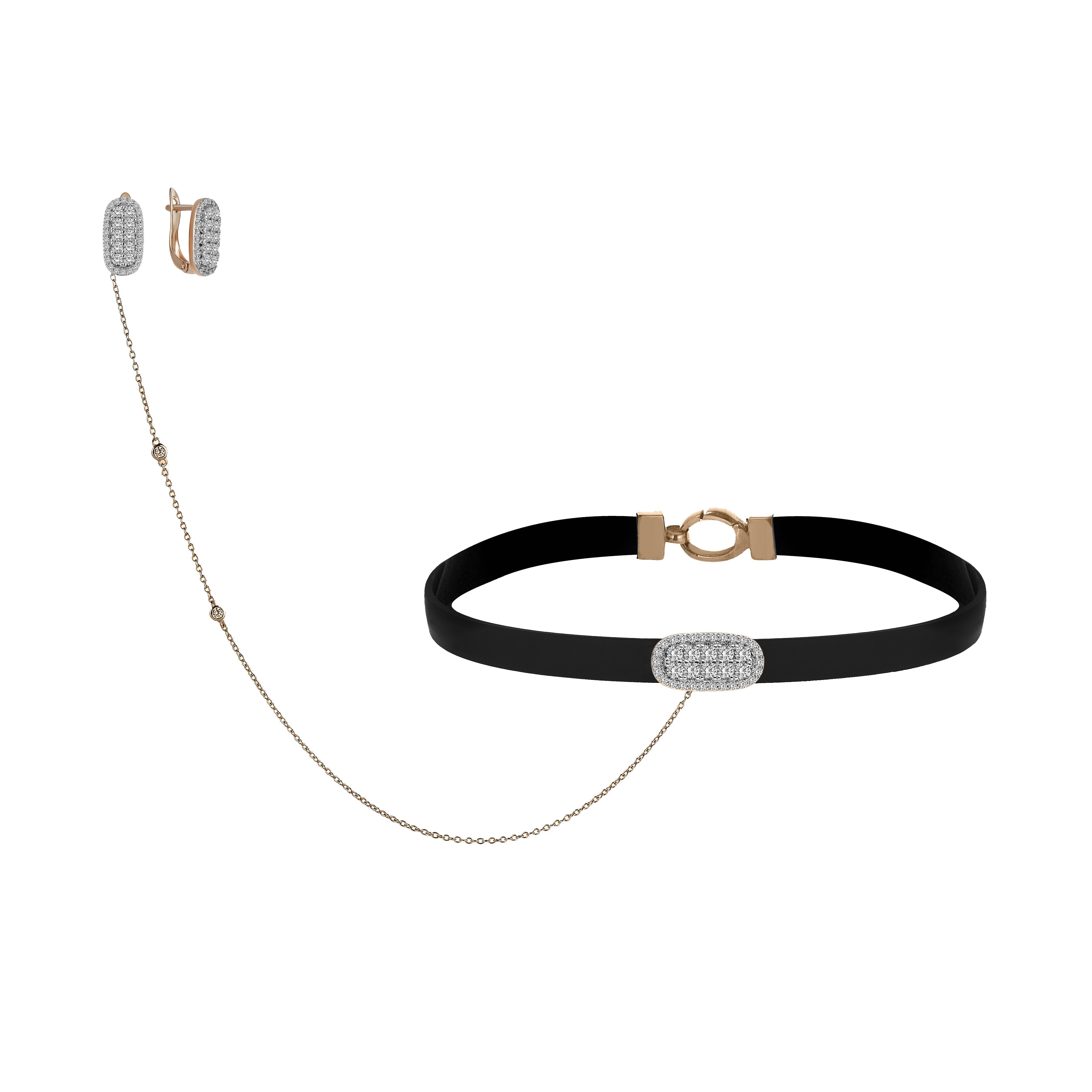 2 Carat Diamond Hybrid Rose Gold Neckmaran