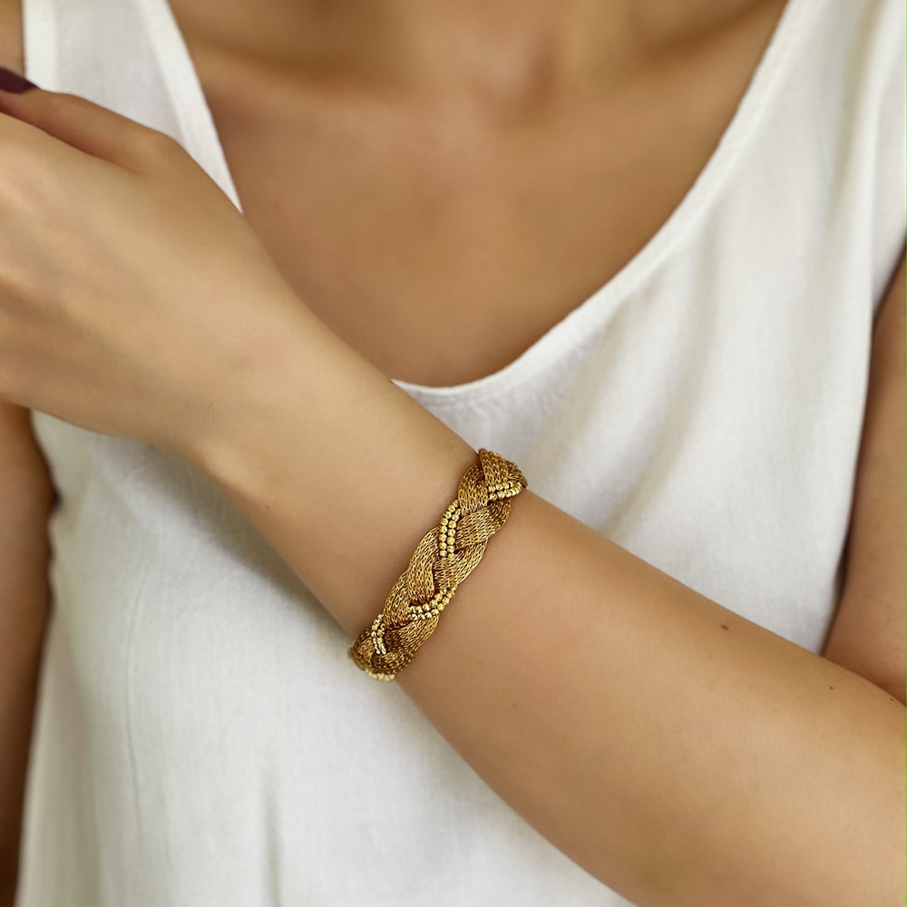 22 Carat Dorika Knitted Italian Bracelet