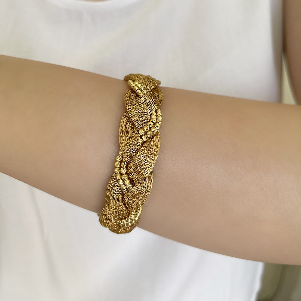22 Carat Dorika Knitted Italian Bracelet