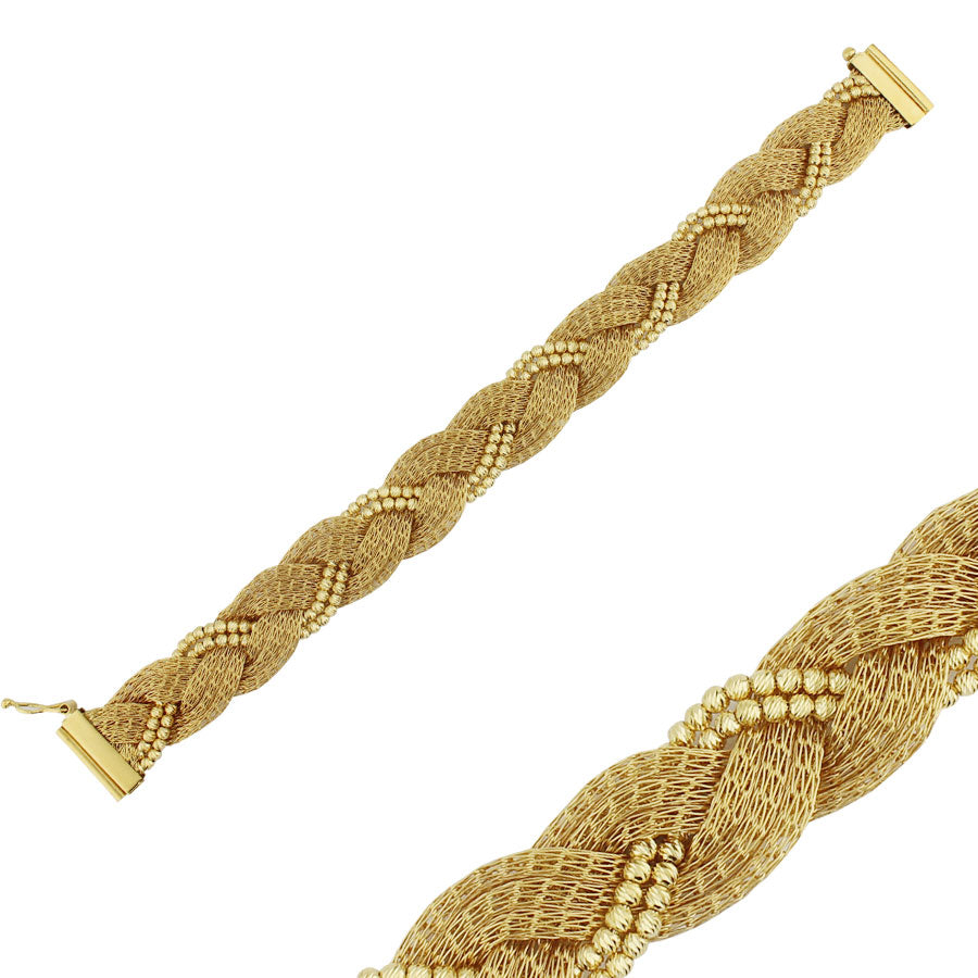 22 Carat Dorika Knitted Italian Bracelet