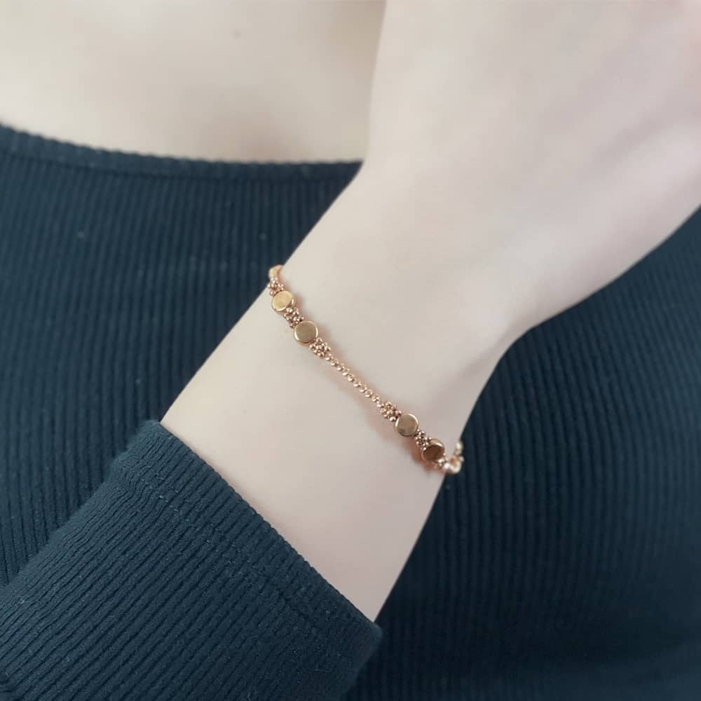 22 Carat Gold Ball Chain Bracelet