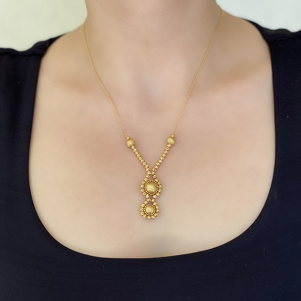 22 Carat Special Design Dorika Ball Necklace