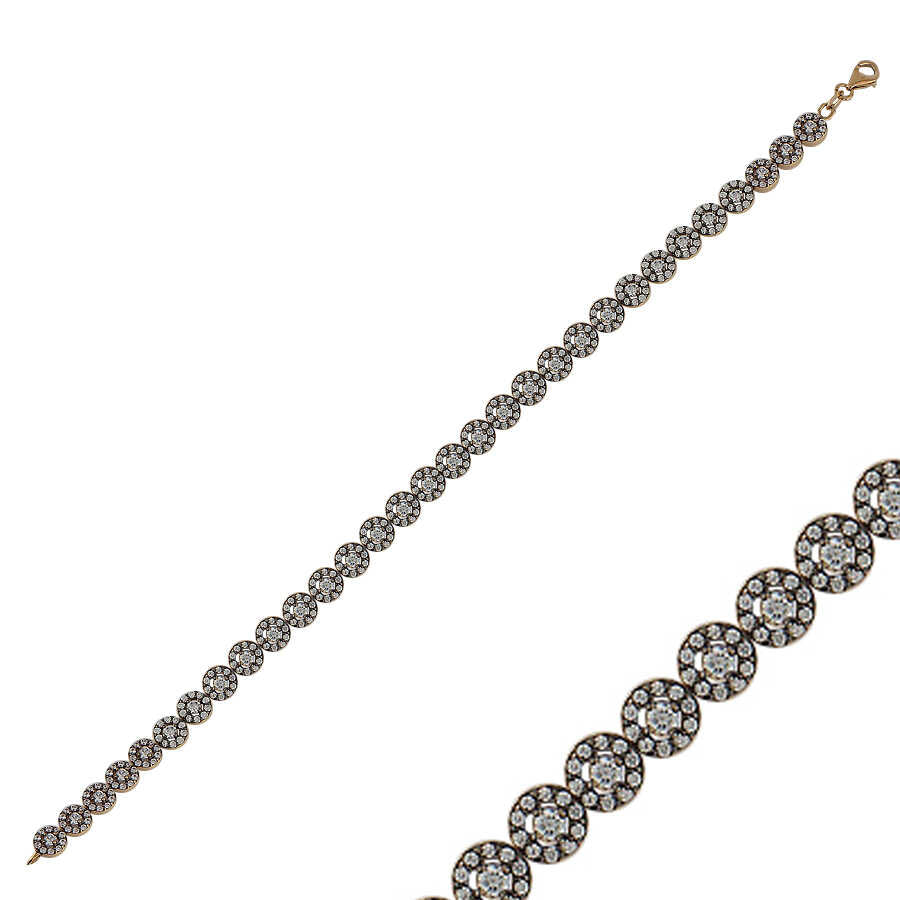 Diamond Effect Rose Model Bracelet