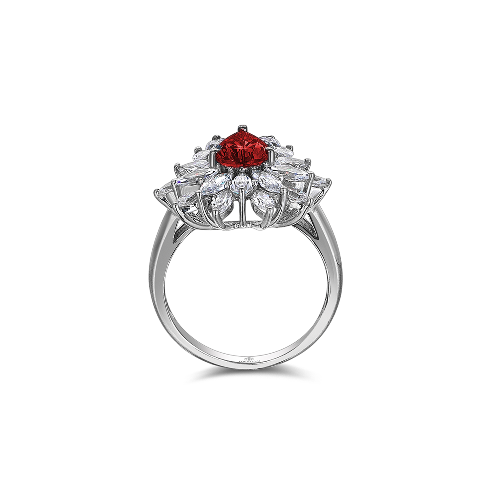 3 Carat Drop Diamond Hybrid Gold Ring