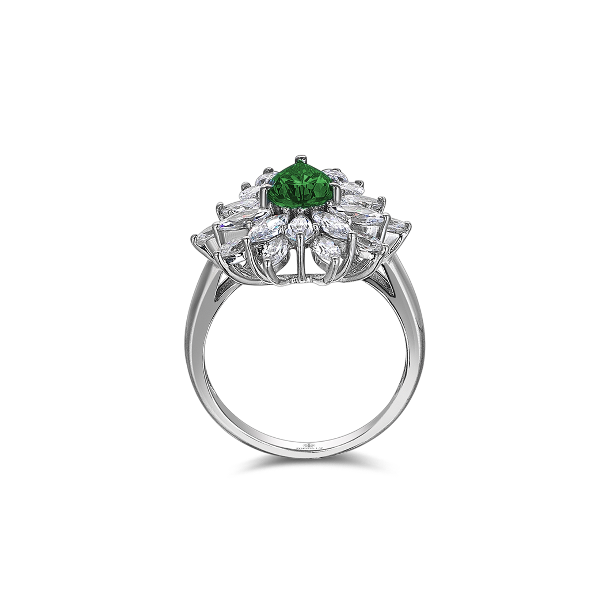 3 Carat Drop Diamond Hybrid Gold Ring