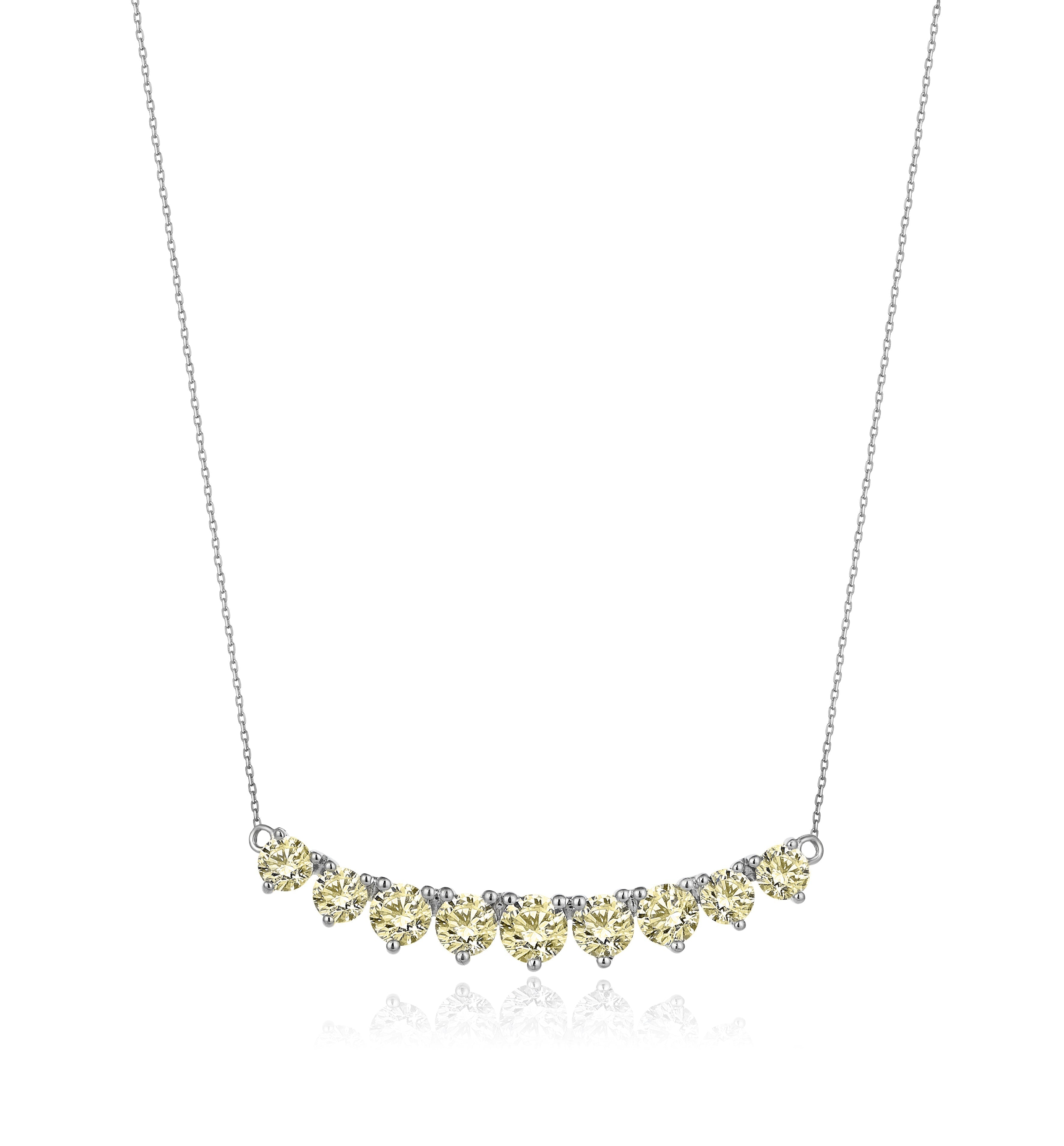 3 Carat Diamond Hybrid Row Stone Gold Necklace SUPER OFFER PRICE