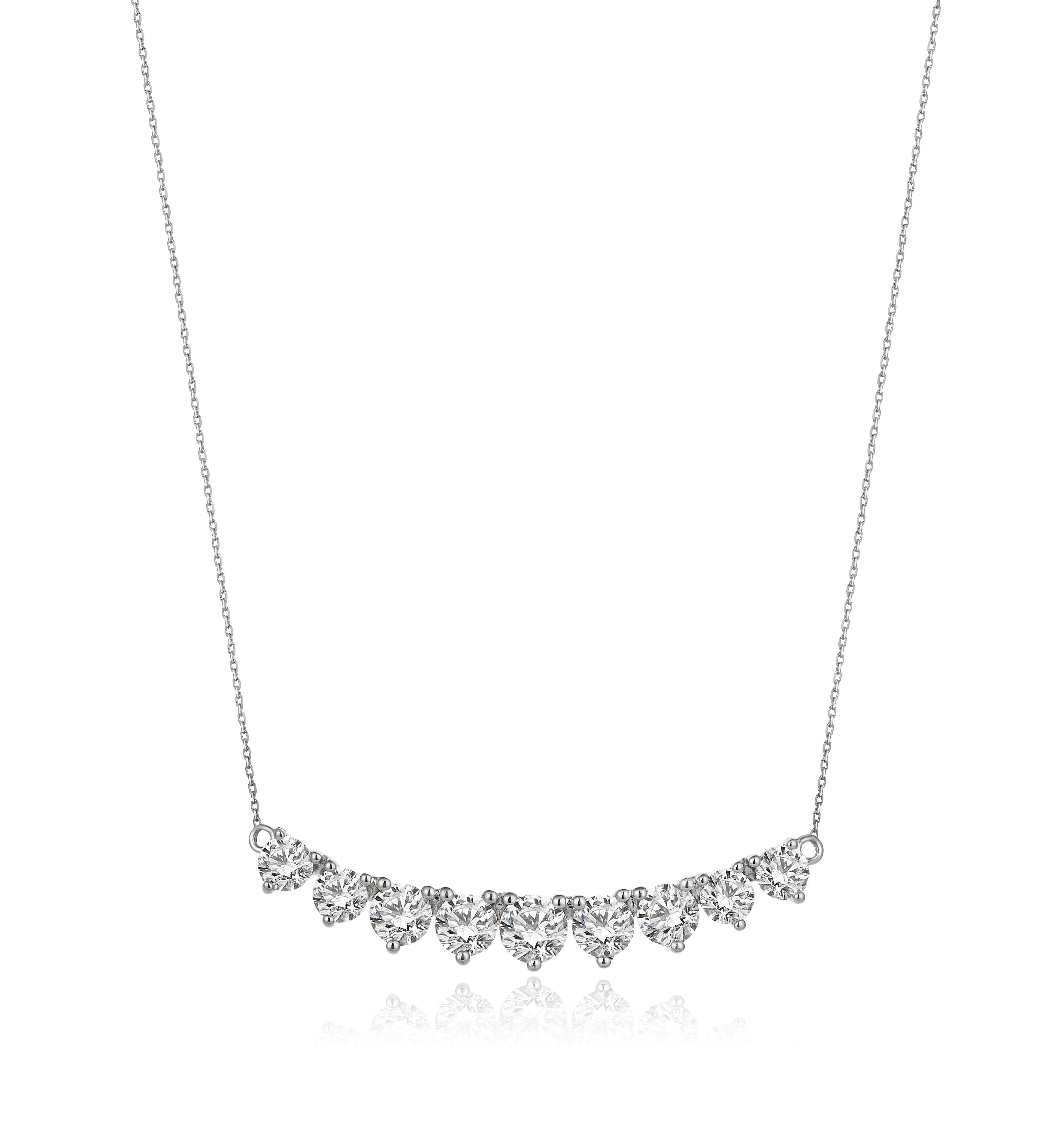 3 Carat Diamond Hybrid Row Stone Gold Necklace SUPER OFFER PRICE