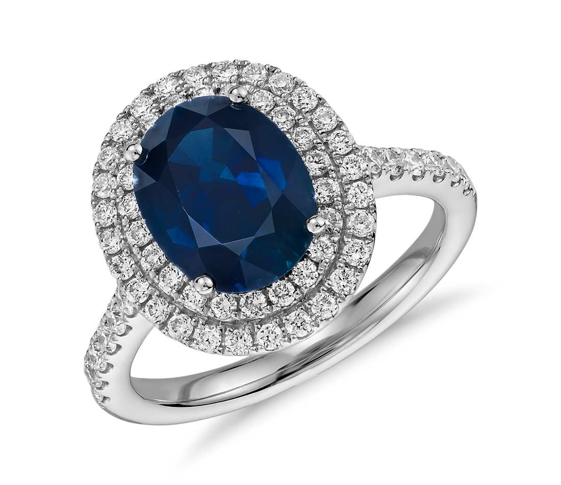 3 Carat Sapphire Diamond Ring
