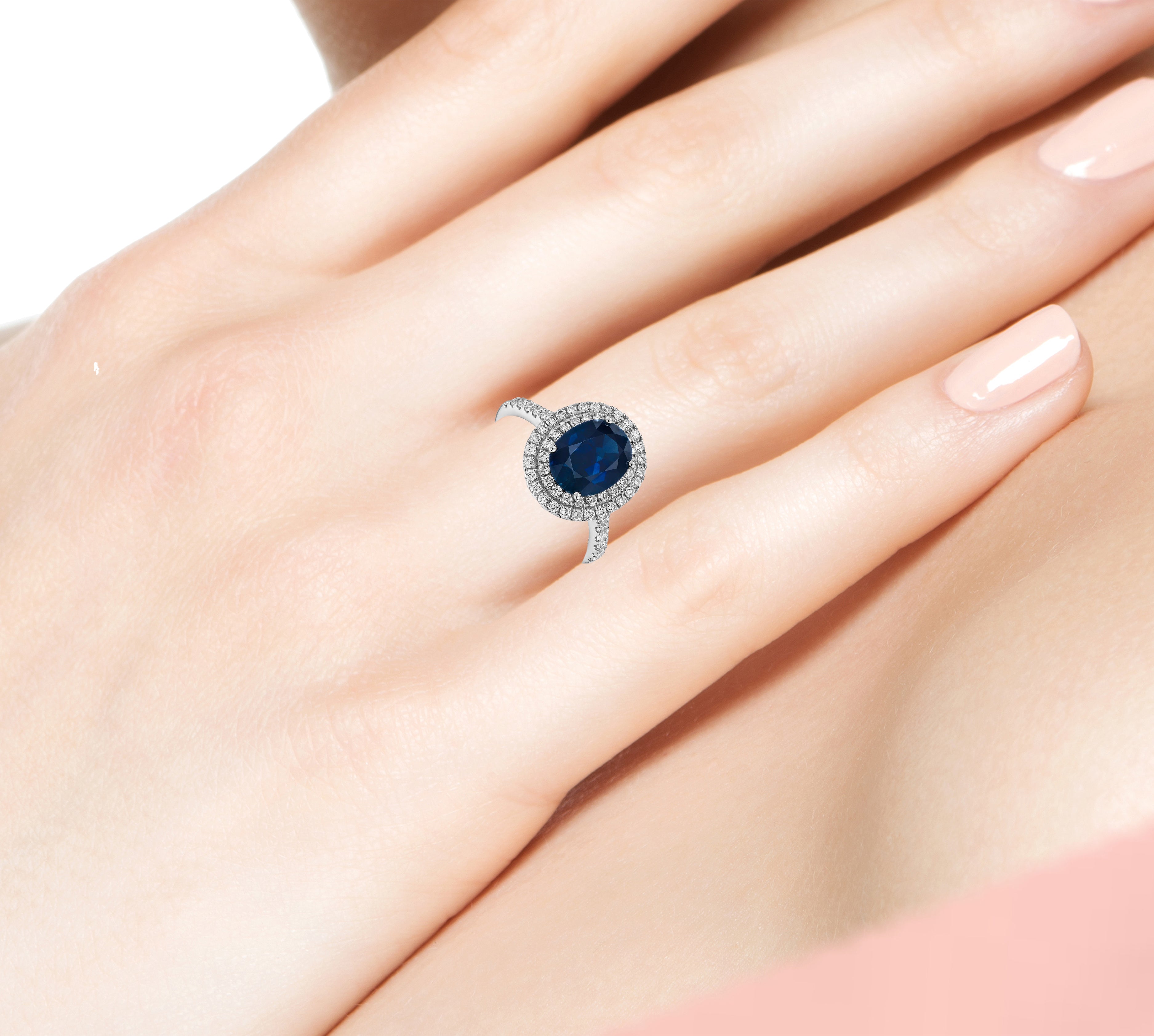 3 Carat Sapphire Diamond Ring