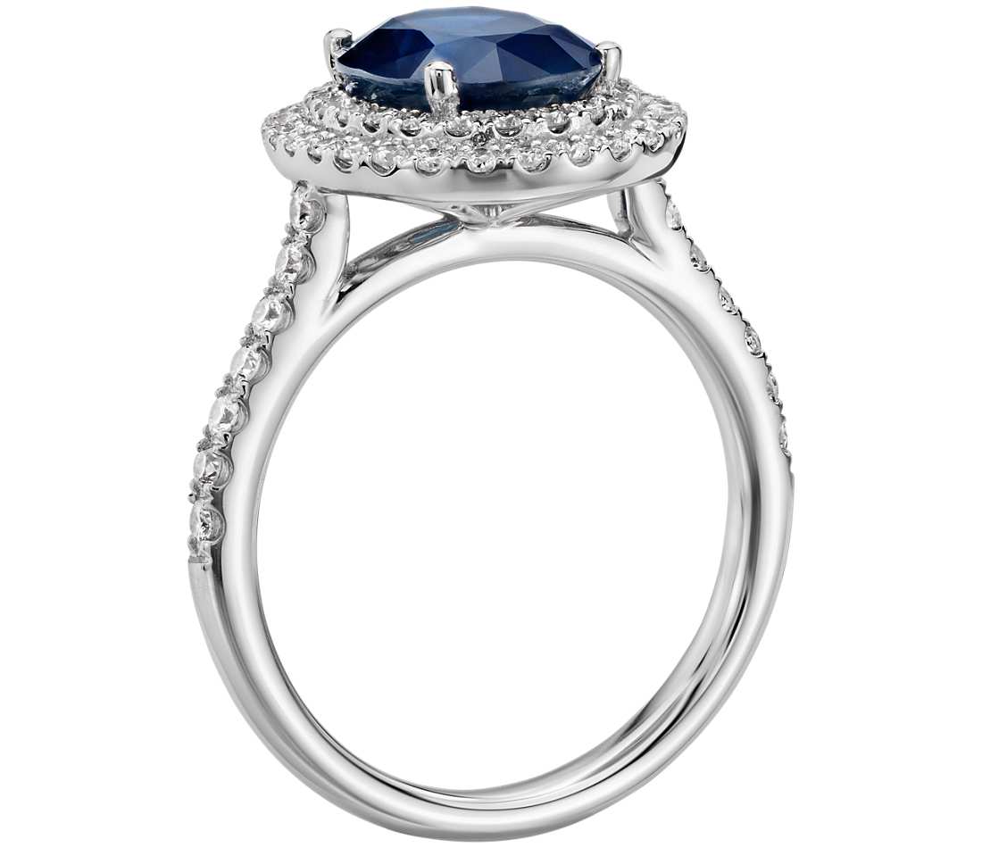 3 Carat Sapphire Diamond Ring