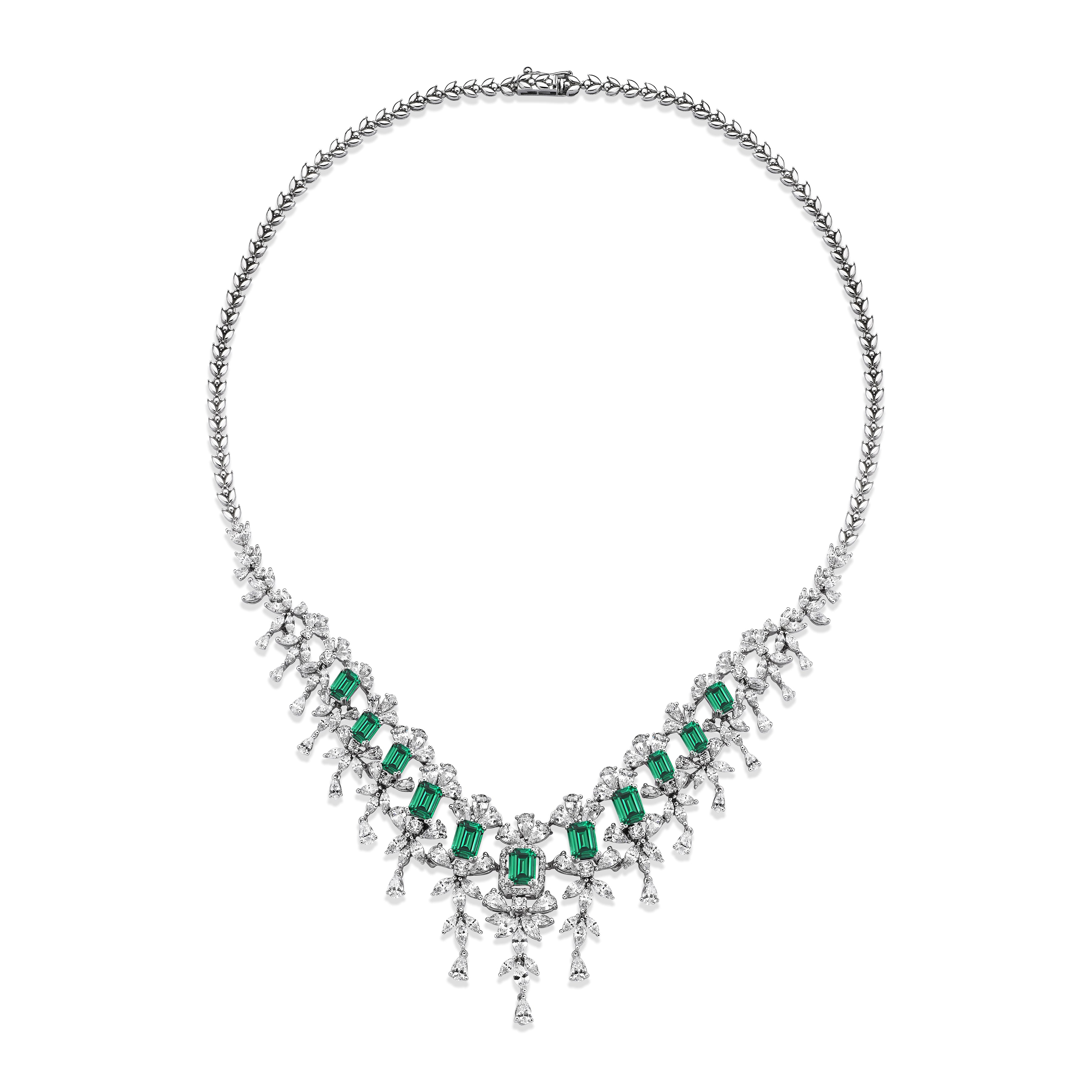 30 Carat Diamond Hybrid Gold Necklace