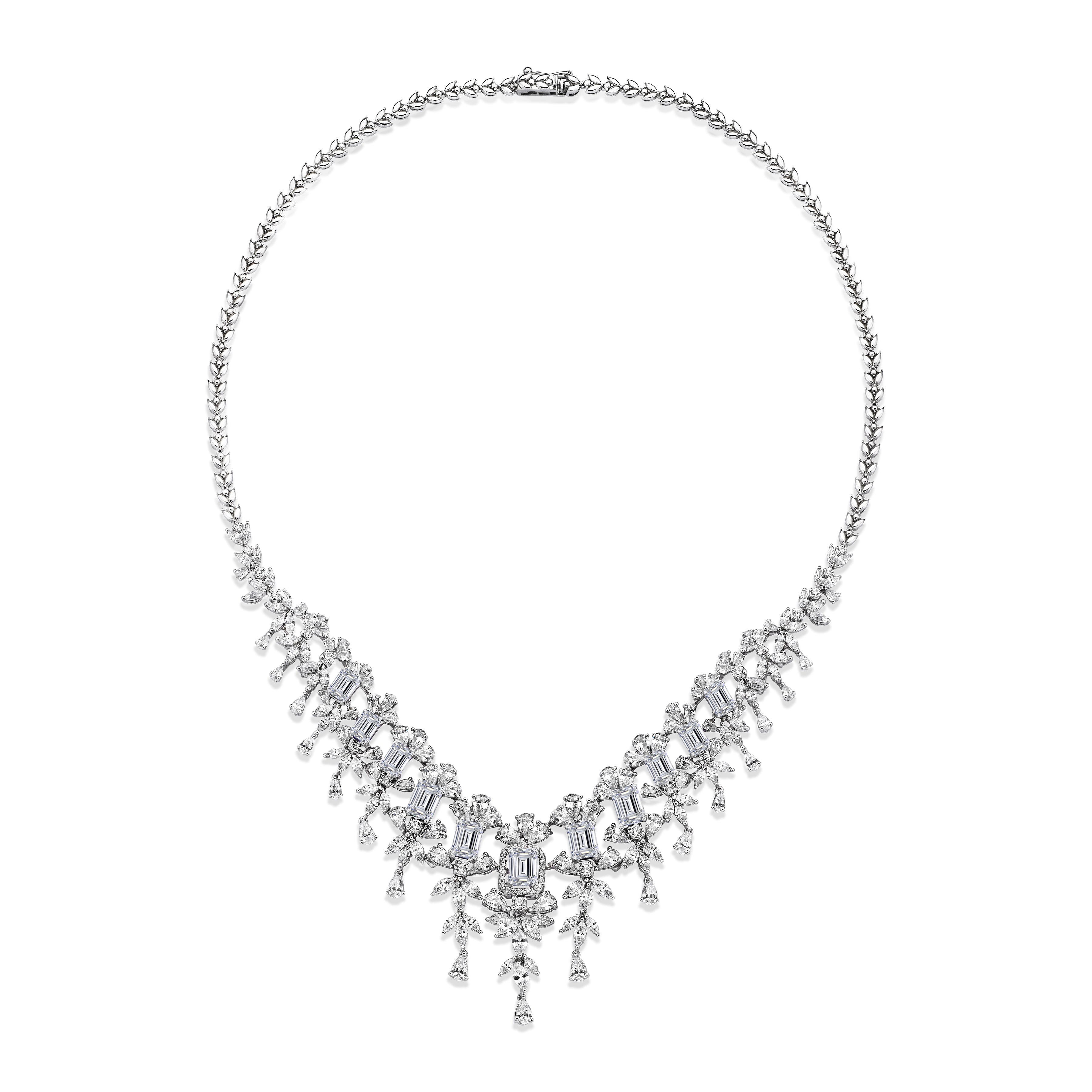 30 Carat Diamond Hybrid Gold Necklace