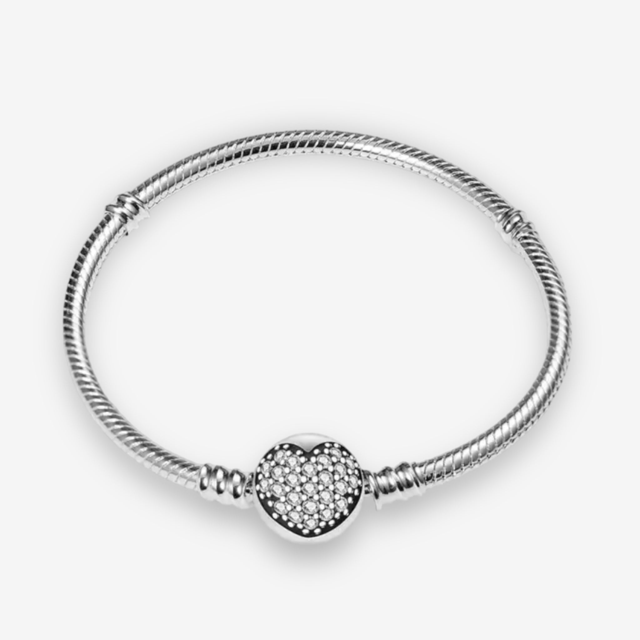Sparkling Heart Charm Bracelet