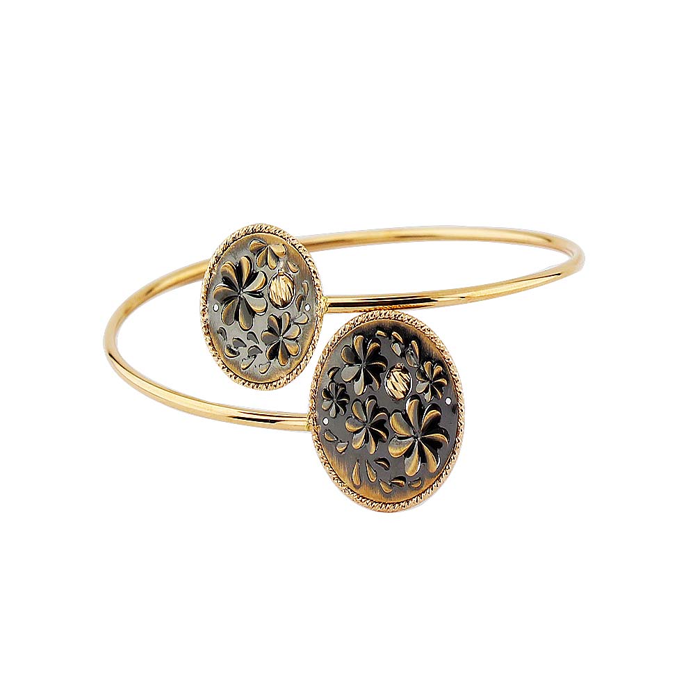 Roberto Bravo Flower Embossed Bracelet