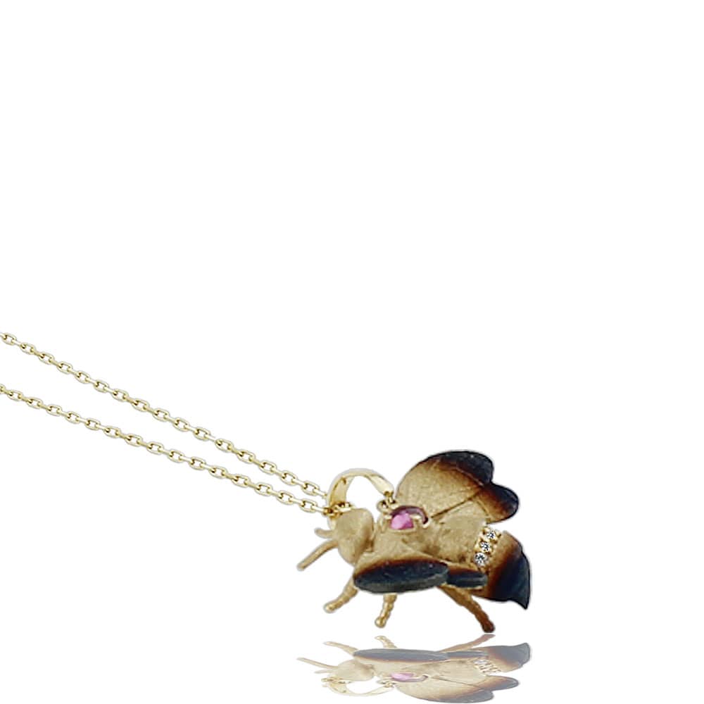 Global Warming Collection Enamel Bee Necklace