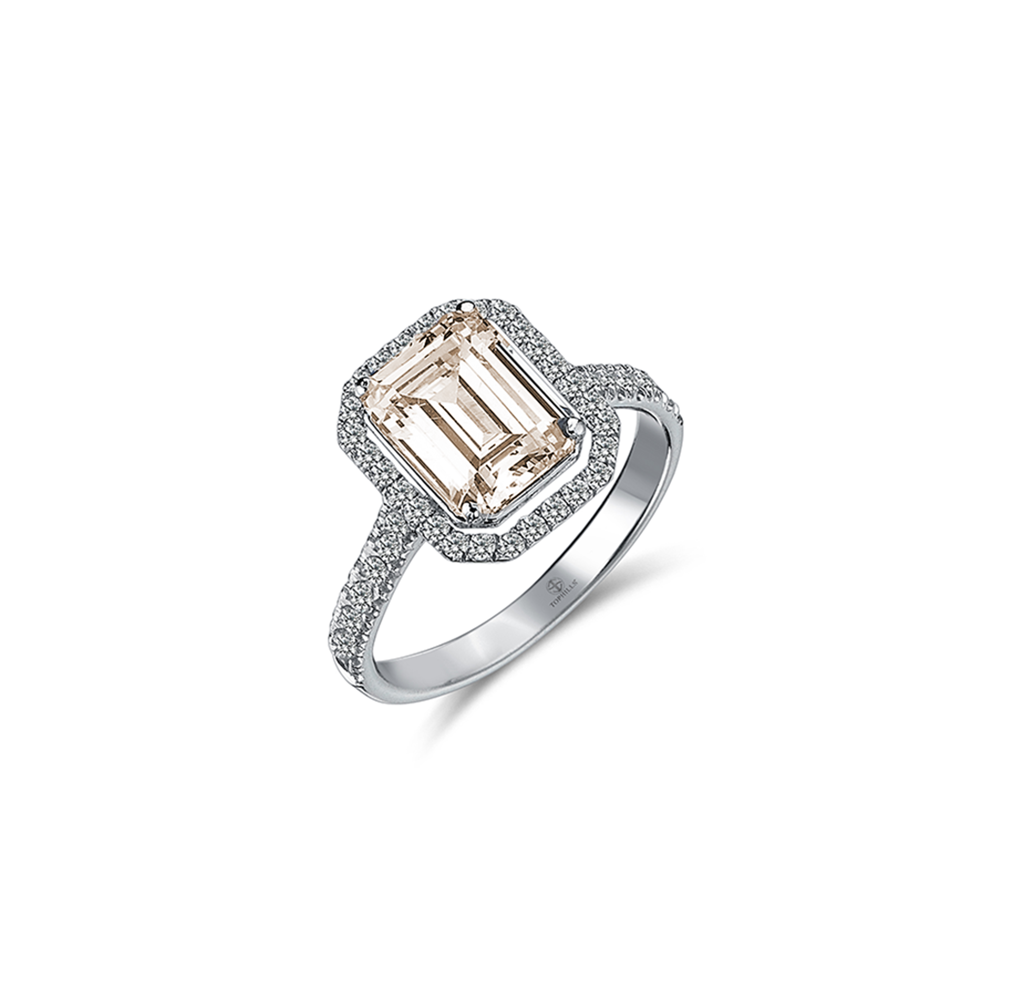 4 Carat Emerald Cut Diamond Hybrid Gold Ring