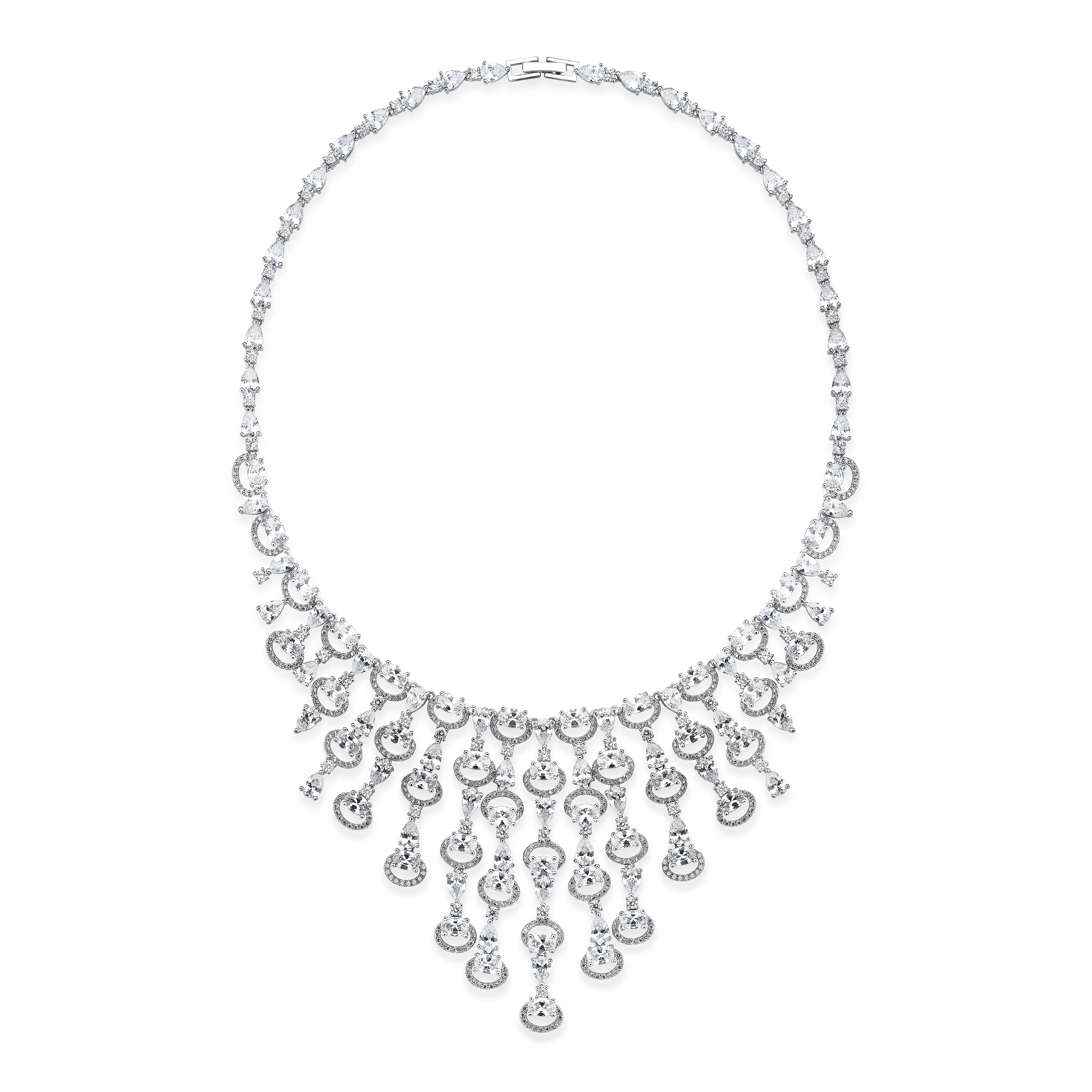 40 Carat Diamond Hybrid Gold Necklace Set