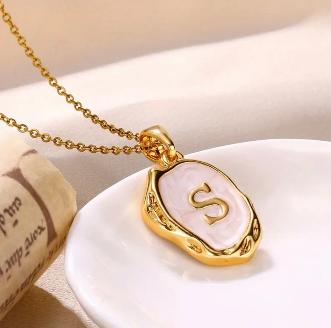 Authentic Letter Silver Necklace
